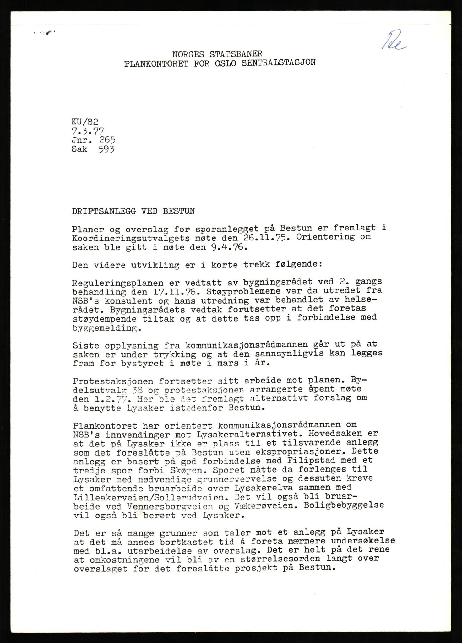 Norges statsbaner, Hovedadministrasjonen, Plankontoret for Oslo S, AV/RA-S-5410/D/L0171: Driftsbanegården. Øvrige driftsbanegårder, 1976-1978, p. 130