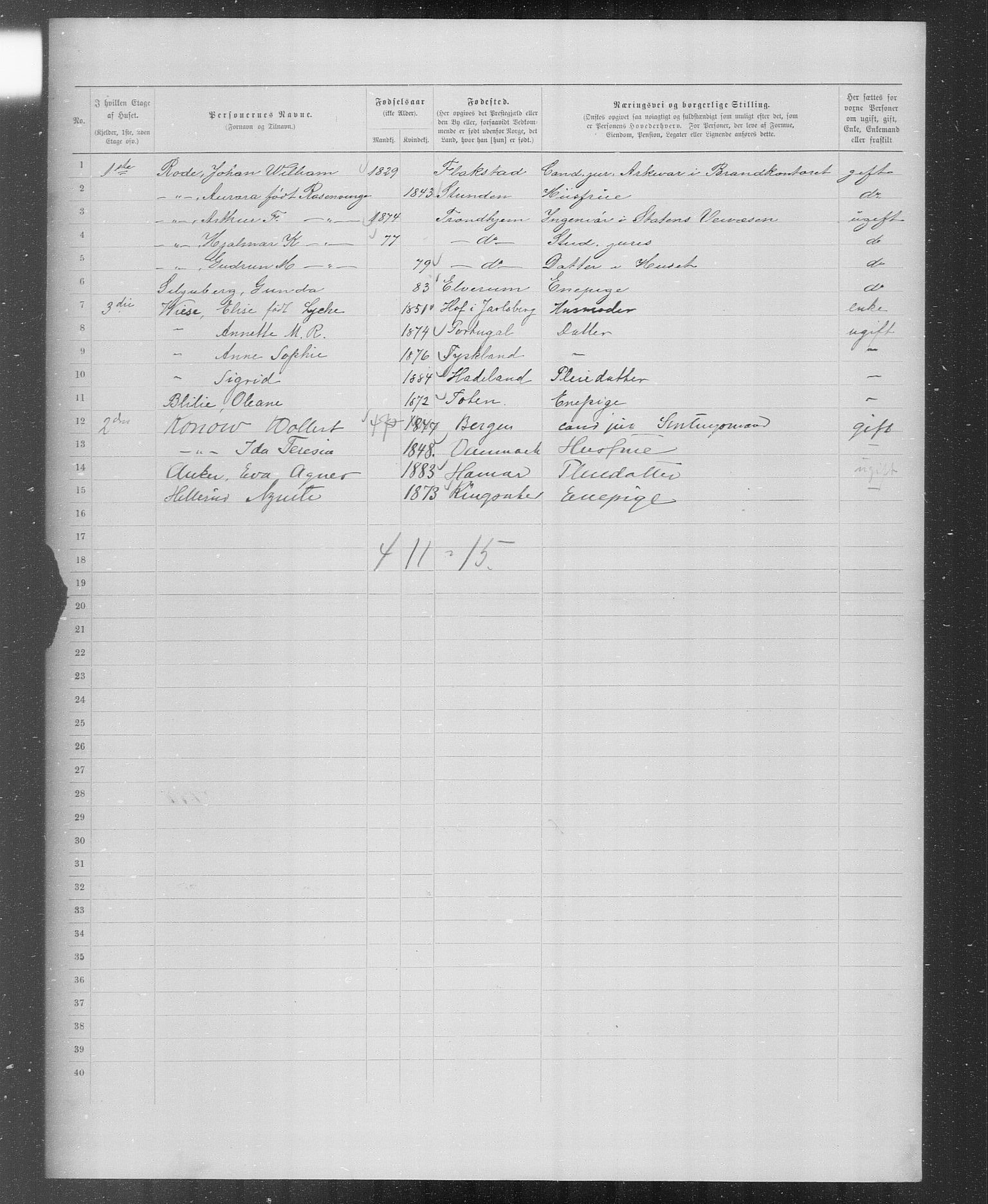 OBA, Municipal Census 1899 for Kristiania, 1899, p. 2451