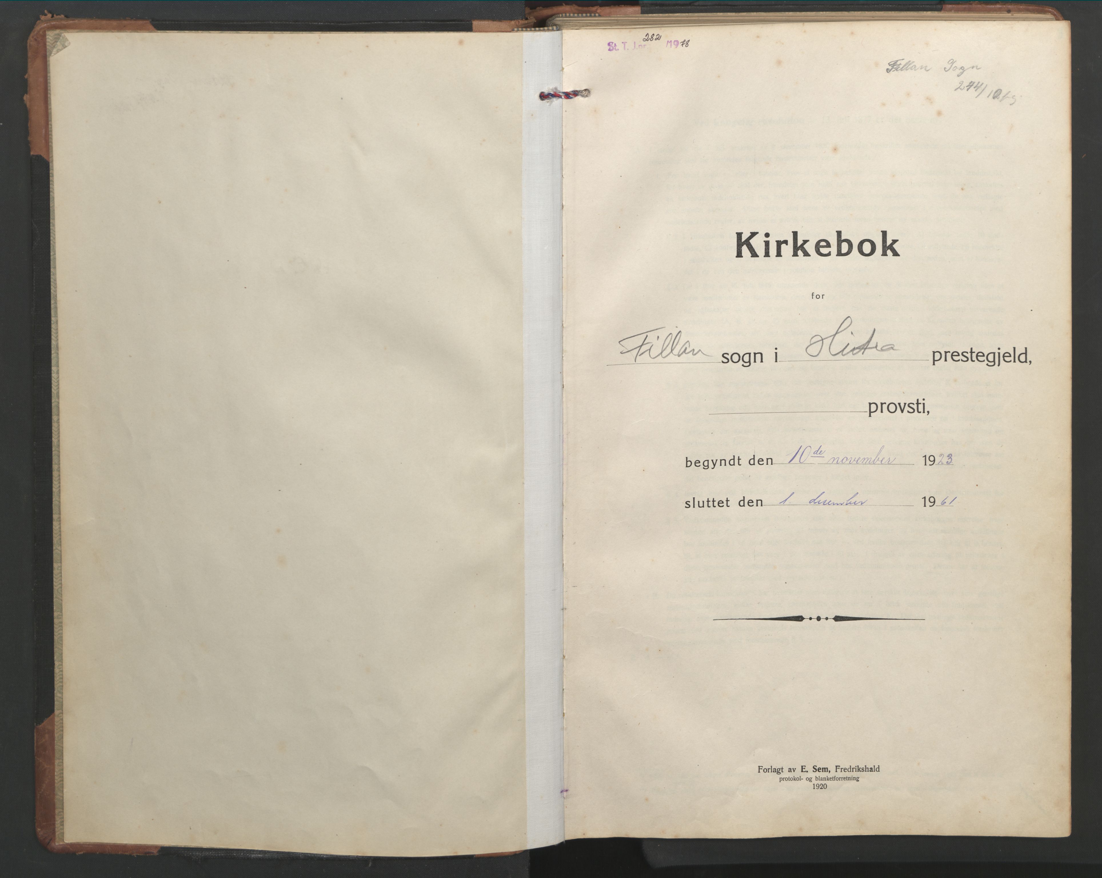 Ministerialprotokoller, klokkerbøker og fødselsregistre - Sør-Trøndelag, SAT/A-1456/638/L0569: Parish register (copy) no. 638C01, 1923-1961