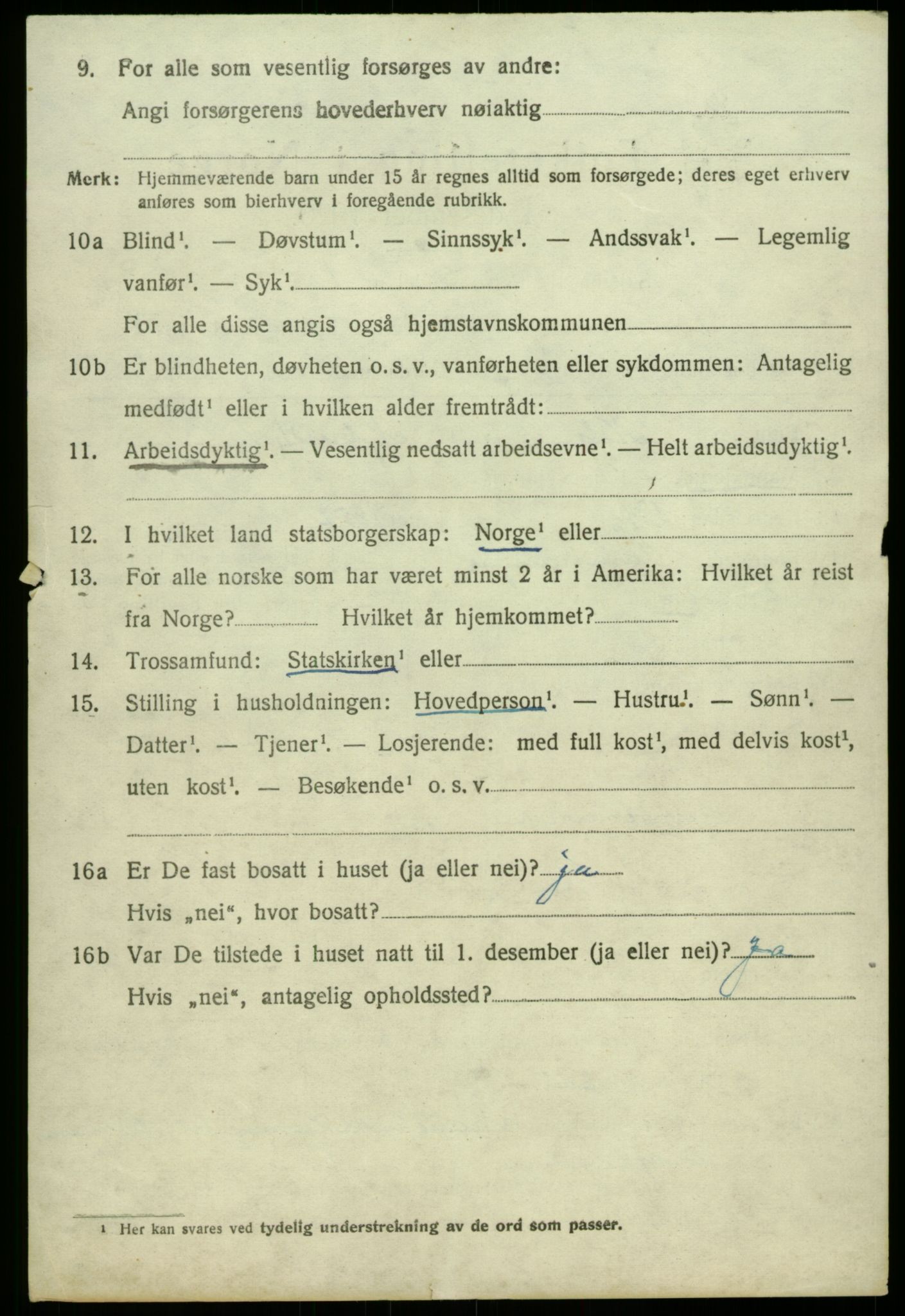 SAB, 1920 census for Samnanger, 1920, p. 3526