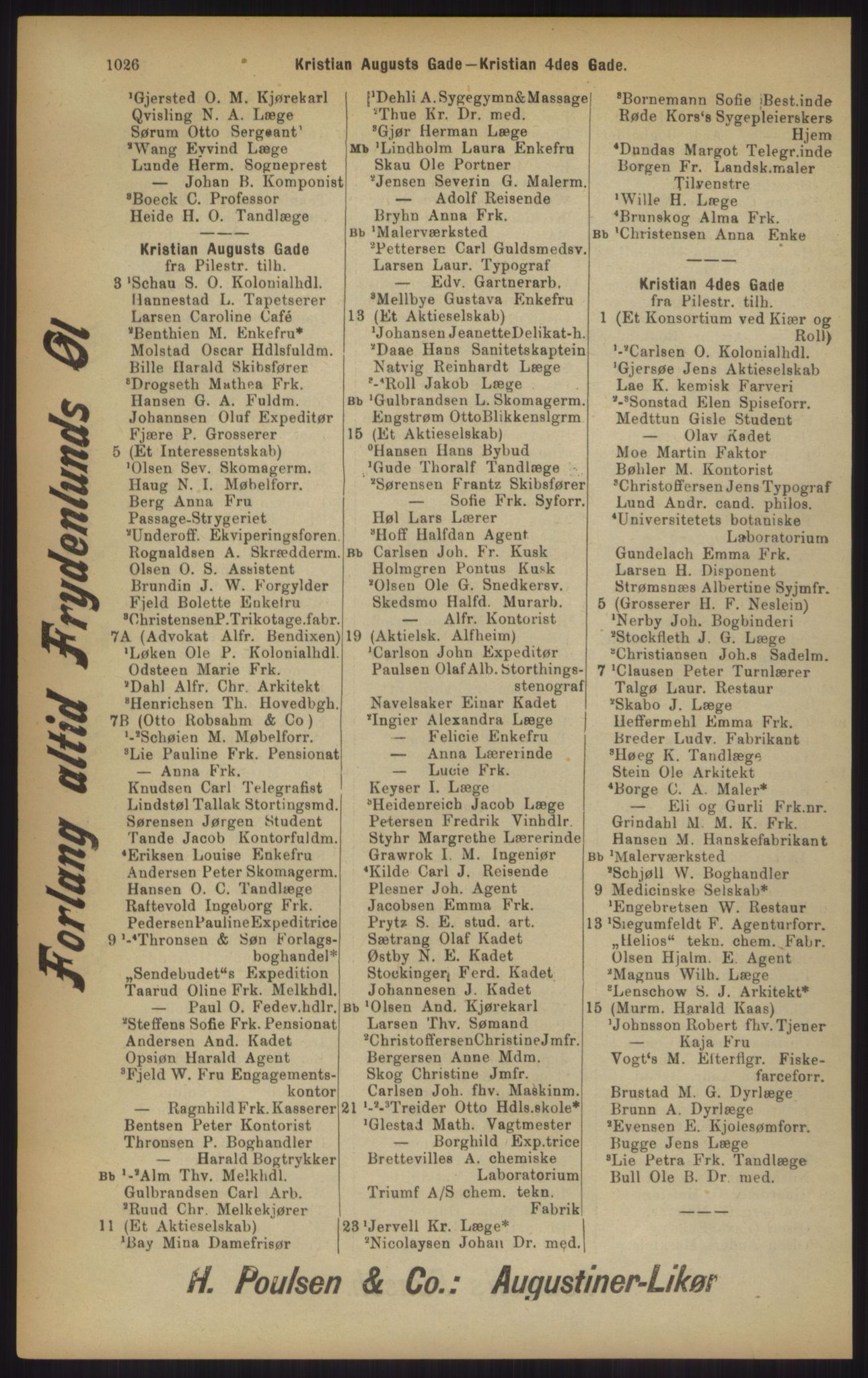 Kristiania/Oslo adressebok, PUBL/-, 1902, p. 1026