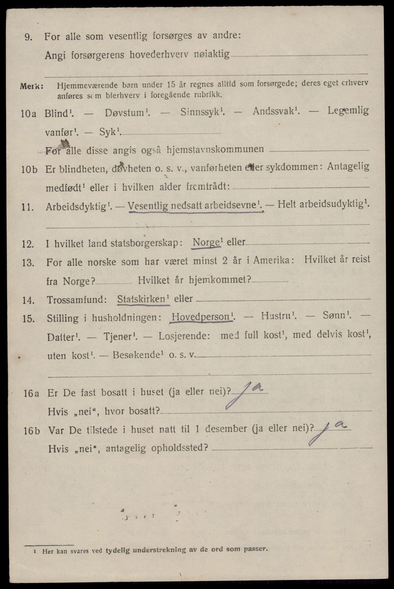 SAST, 1920 census for Sandnes, 1920, p. 7227