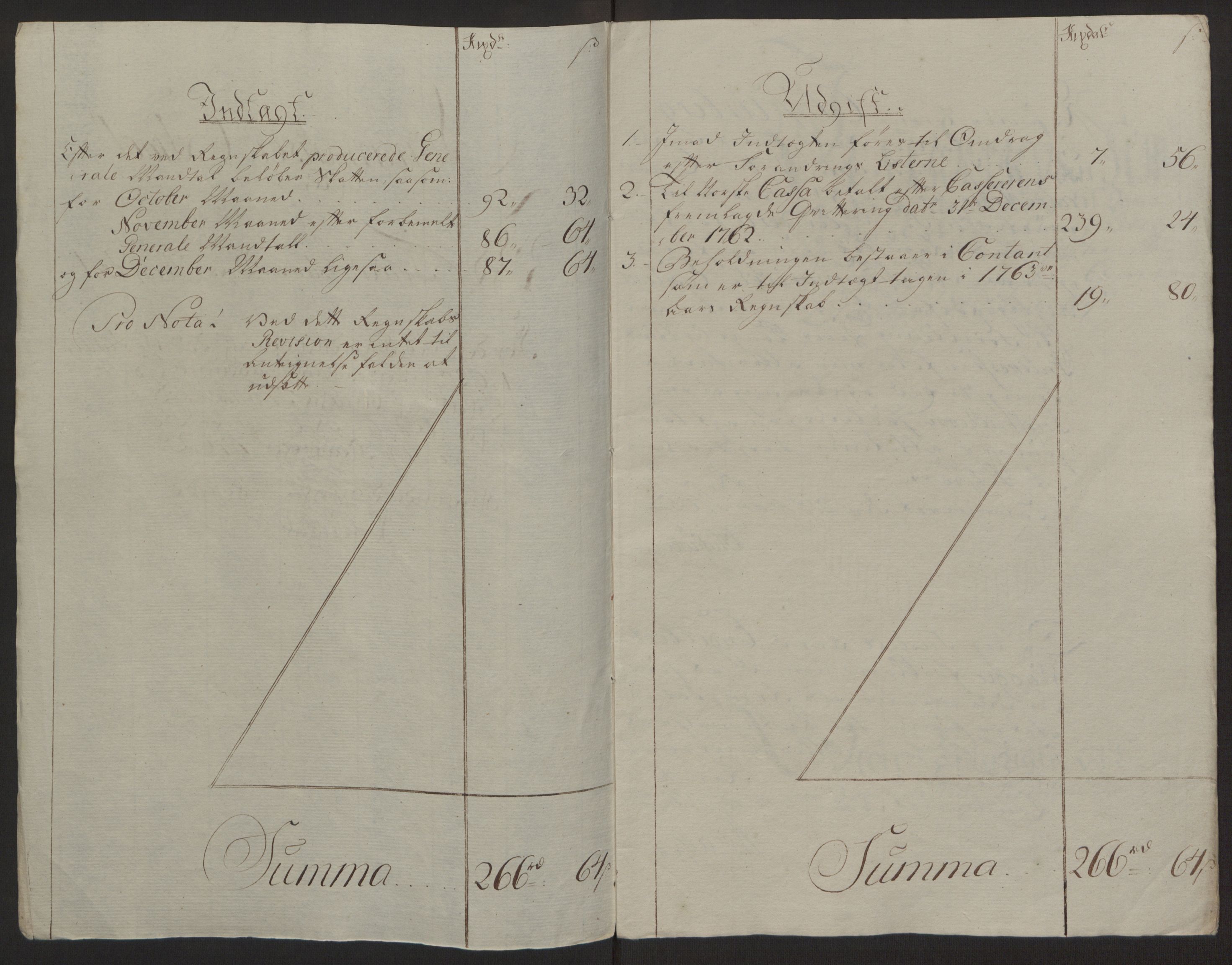 Rentekammeret inntil 1814, Reviderte regnskaper, Byregnskaper, AV/RA-EA-4066/R/Rb/L0029/0001: [B3] Kontribusjonsregnskap / Ekstraskatt, 1762-1772, p. 12