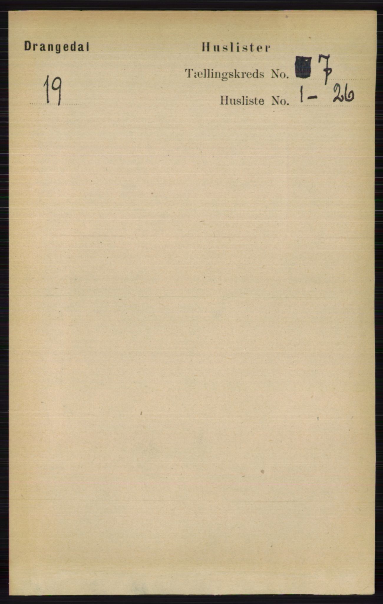 RA, 1891 census for 0817 Drangedal, 1891, p. 2367