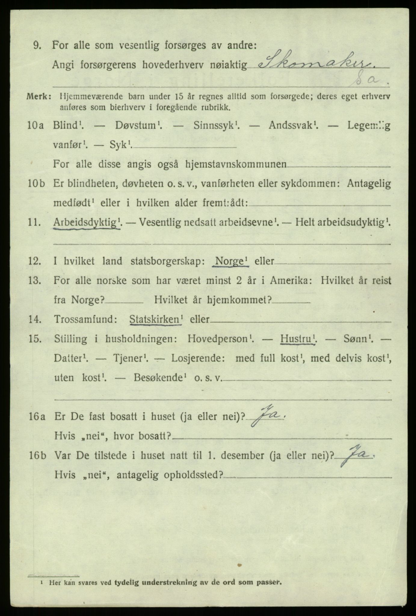 SAB, 1920 census for Fana, 1920, p. 20994