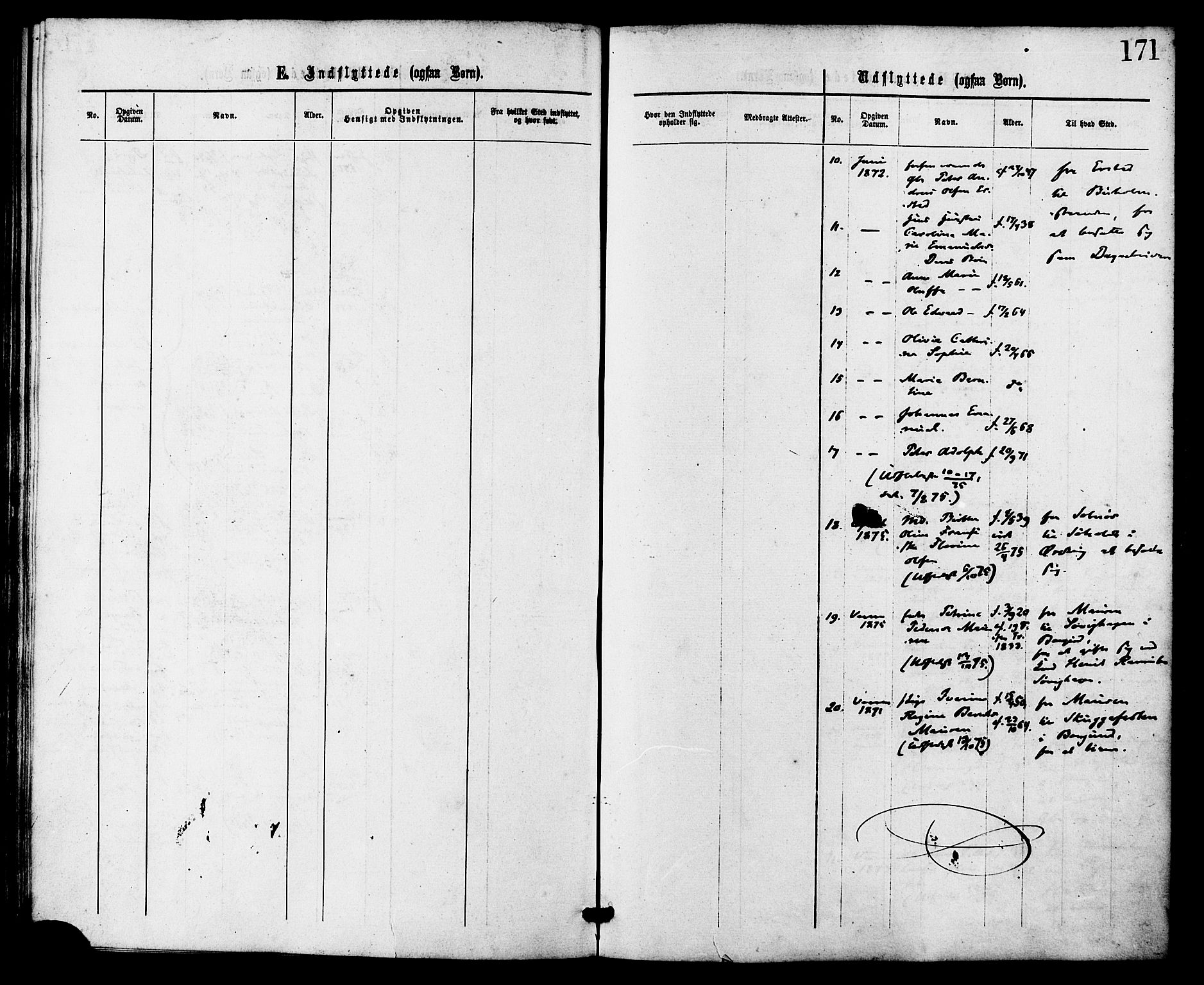 Ministerialprotokoller, klokkerbøker og fødselsregistre - Møre og Romsdal, AV/SAT-A-1454/524/L0355: Parish register (official) no. 524A07, 1864-1879, p. 171