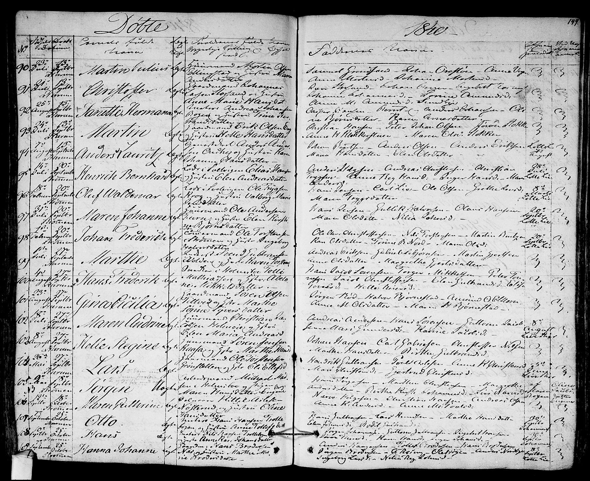 Hurum kirkebøker, AV/SAKO-A-229/F/Fa/L0010: Parish register (official) no. 10, 1827-1846, p. 149