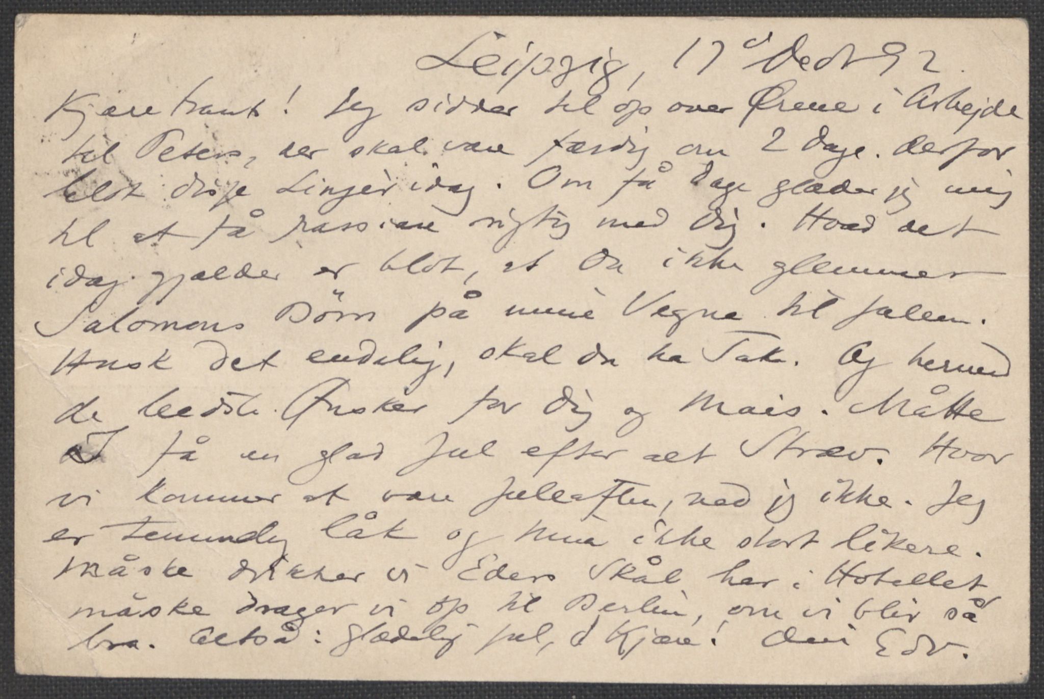 Beyer, Frants, AV/RA-PA-0132/F/L0001: Brev fra Edvard Grieg til Frantz Beyer og "En del optegnelser som kan tjene til kommentar til brevene" av Marie Beyer, 1872-1907, p. 376