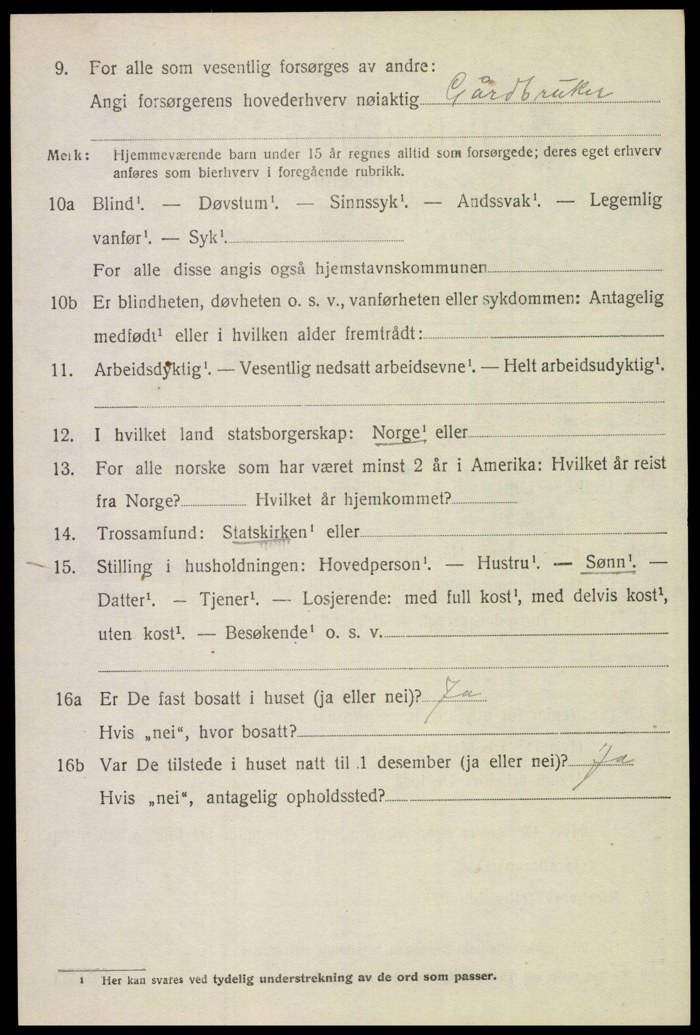 SAH, 1920 census for Brandval, 1920, p. 2987