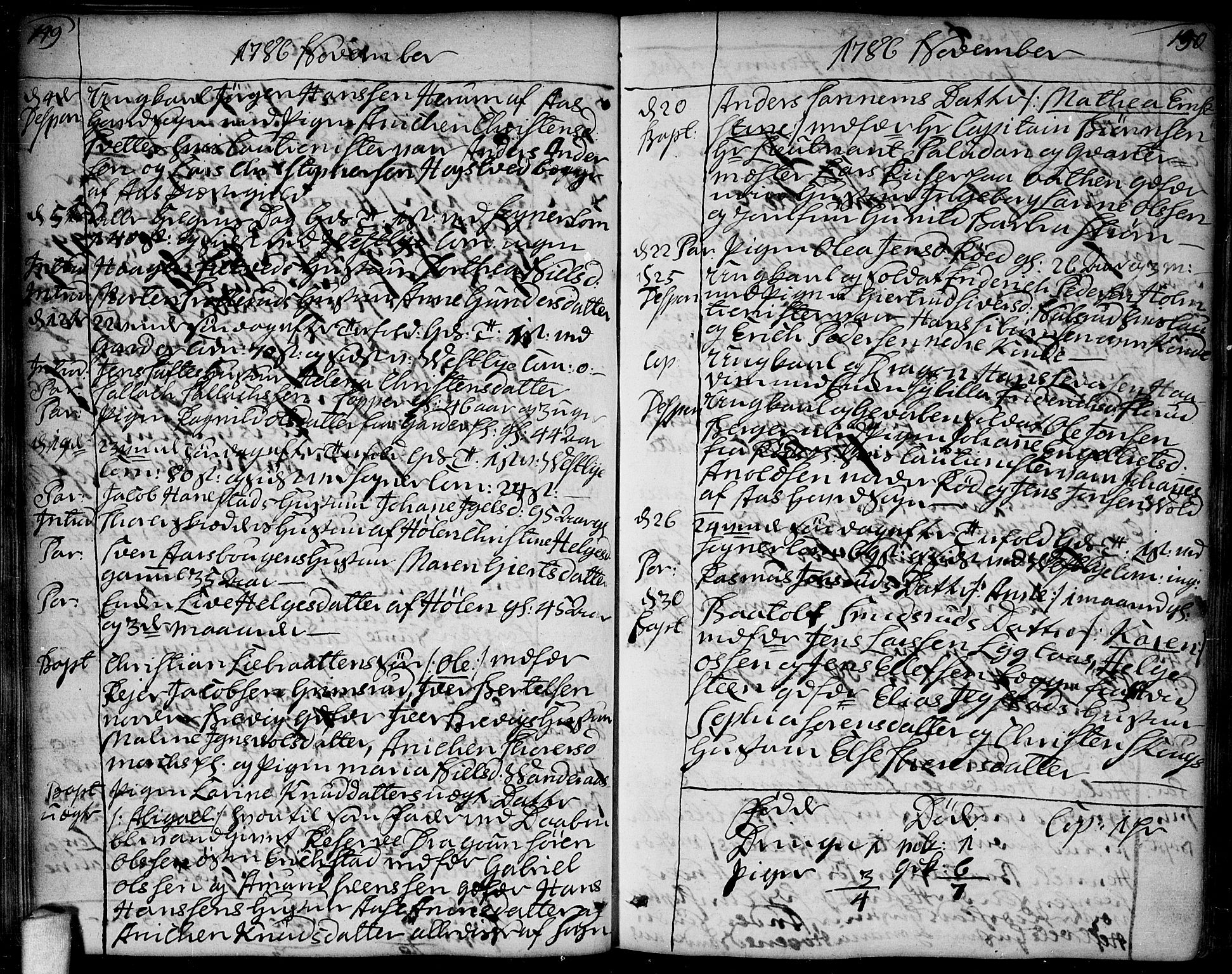 Vestby prestekontor Kirkebøker, AV/SAO-A-10893/F/Fa/L0003: Parish register (official) no. I 3, 1779-1796, p. 149-150