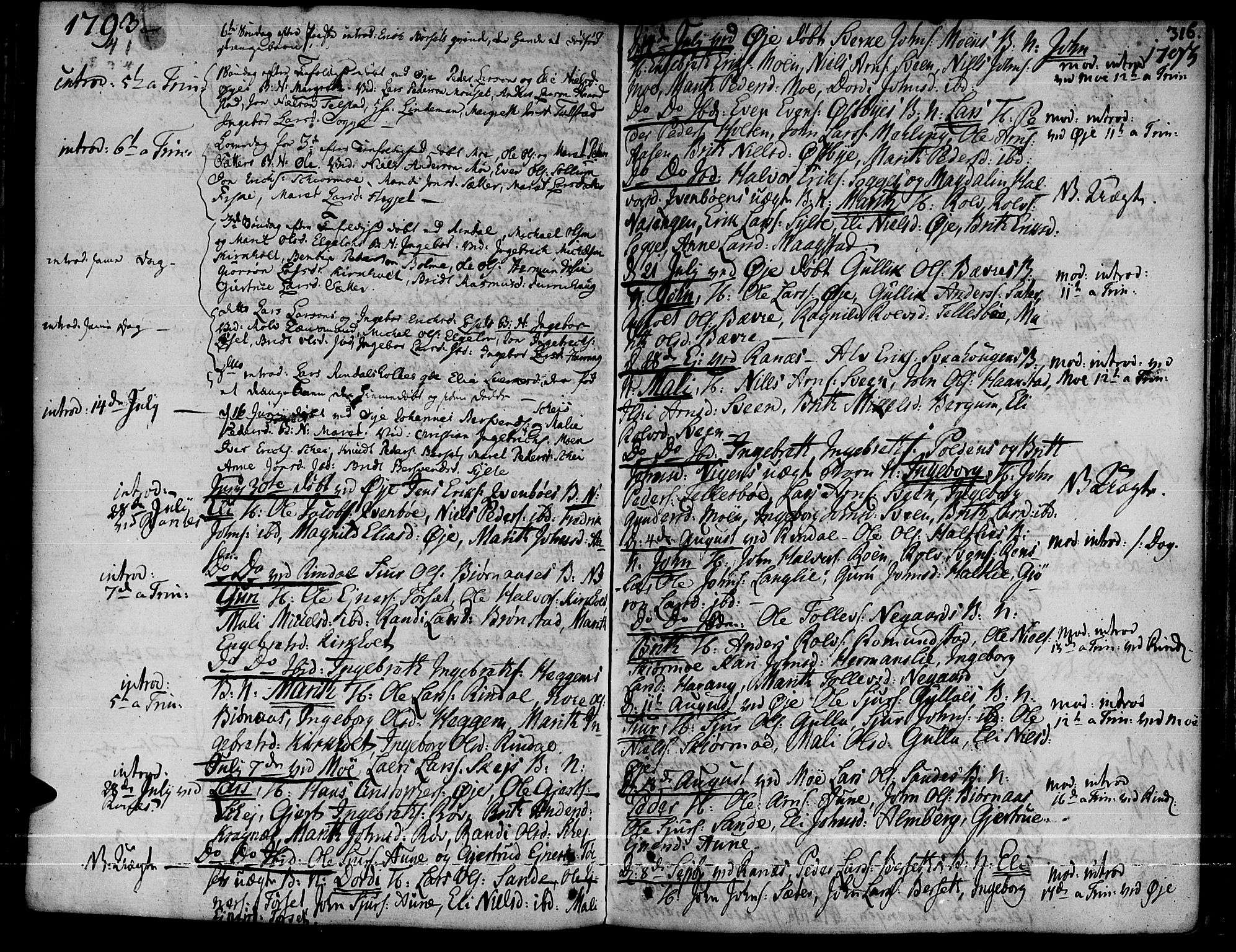 Ministerialprotokoller, klokkerbøker og fødselsregistre - Møre og Romsdal, SAT/A-1454/595/L1039: Parish register (official) no. 595A01, 1750-1796, p. 316