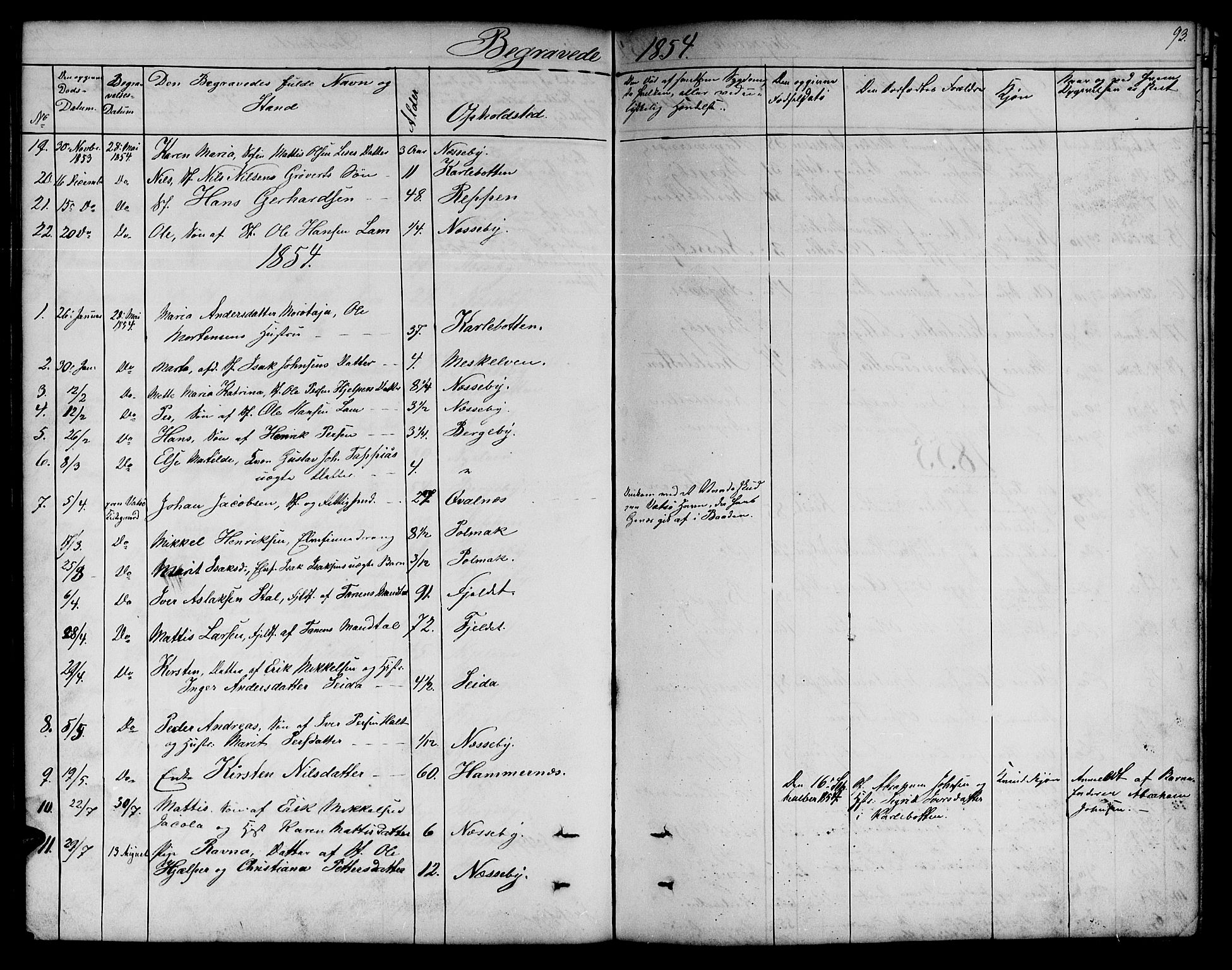 Nesseby sokneprestkontor, SATØ/S-1330/H/Hb/L0001klokker: Parish register (copy) no. 1, 1844-1861, p. 93