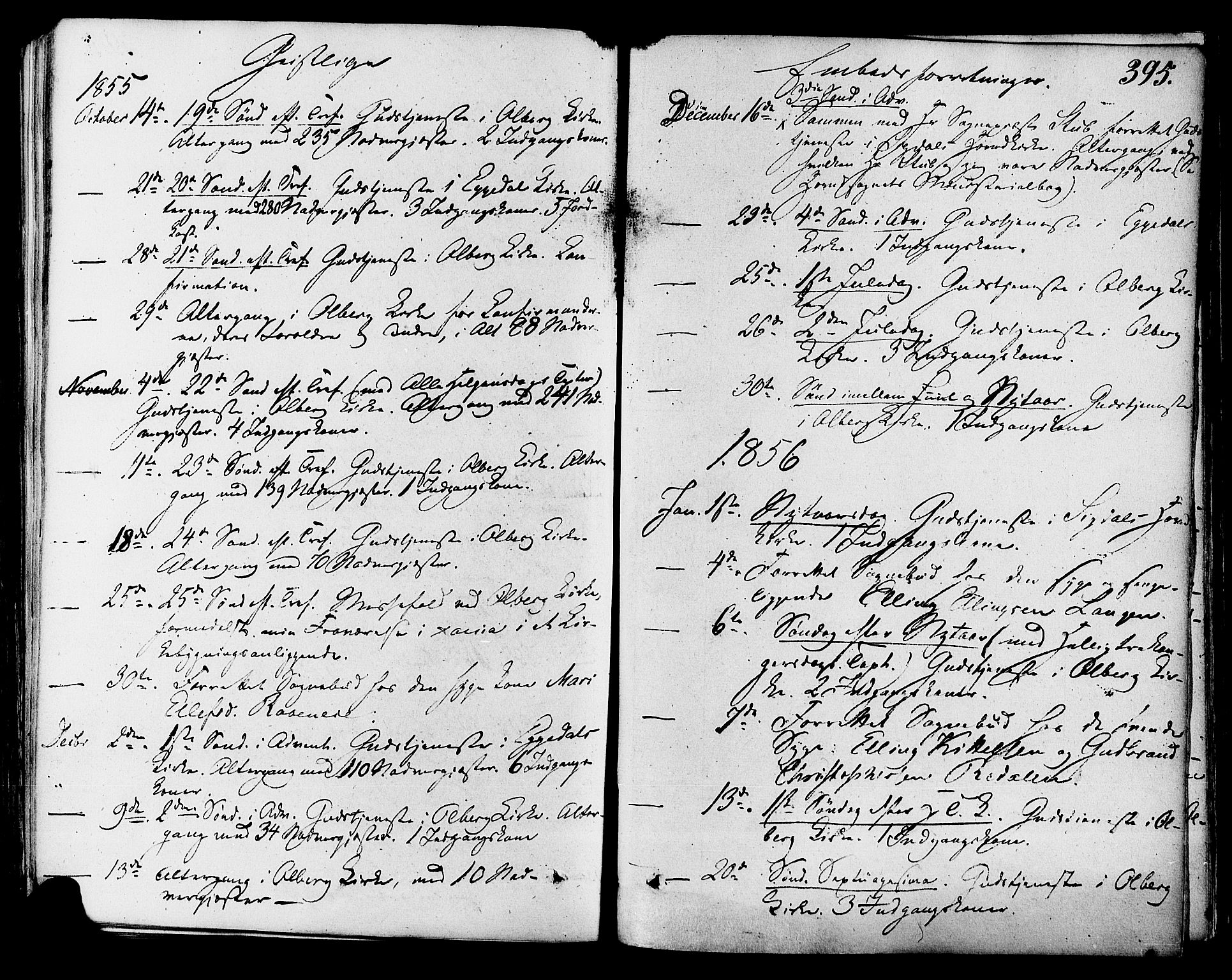 Krødsherad kirkebøker, SAKO/A-19/F/Fa/L0003: Parish register (official) no. 3, 1851-1872, p. 395