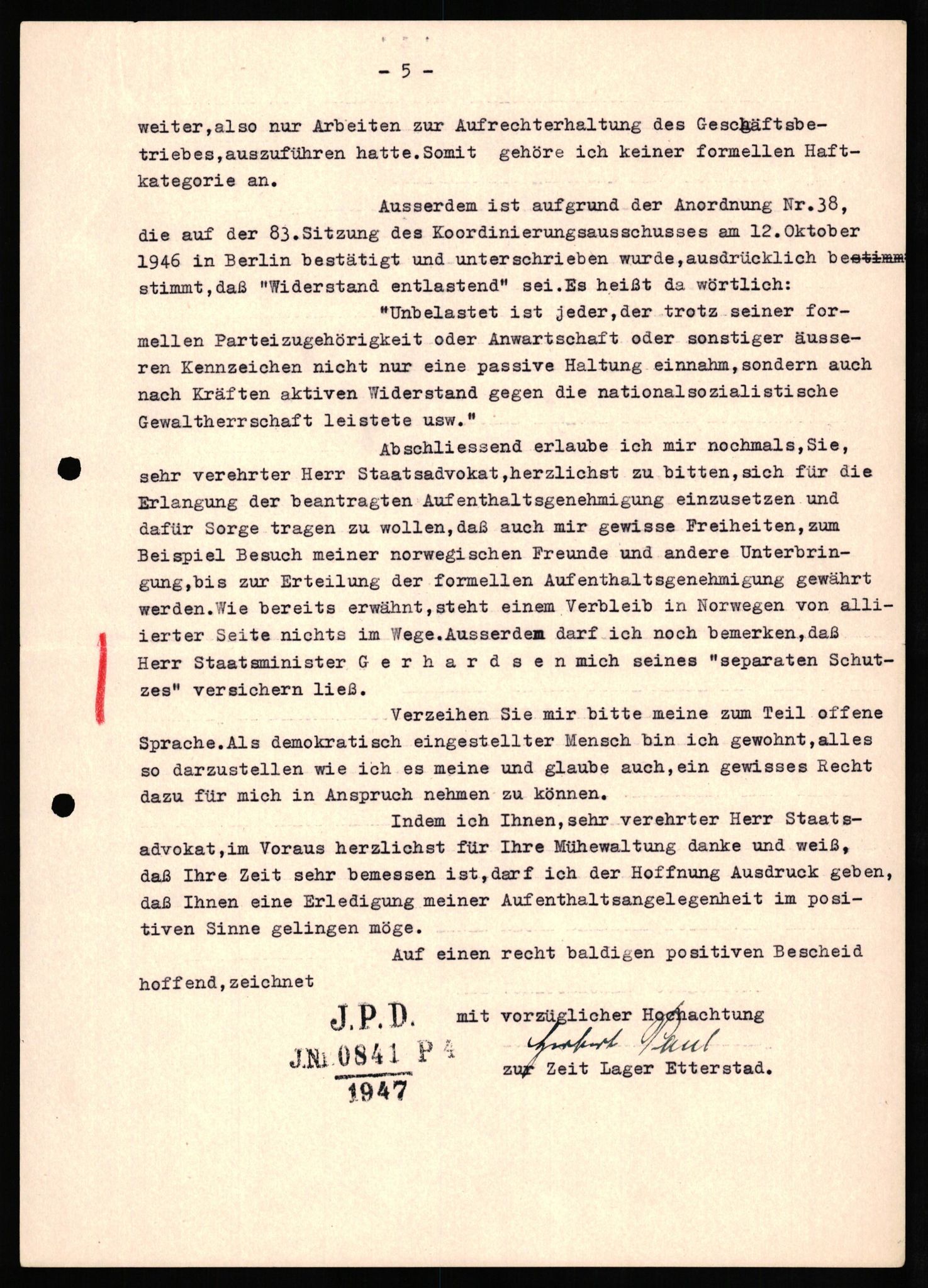 Forsvaret, Forsvarets overkommando II, AV/RA-RAFA-3915/D/Db/L0025: CI Questionaires. Tyske okkupasjonsstyrker i Norge. Tyskere., 1945-1946, p. 428