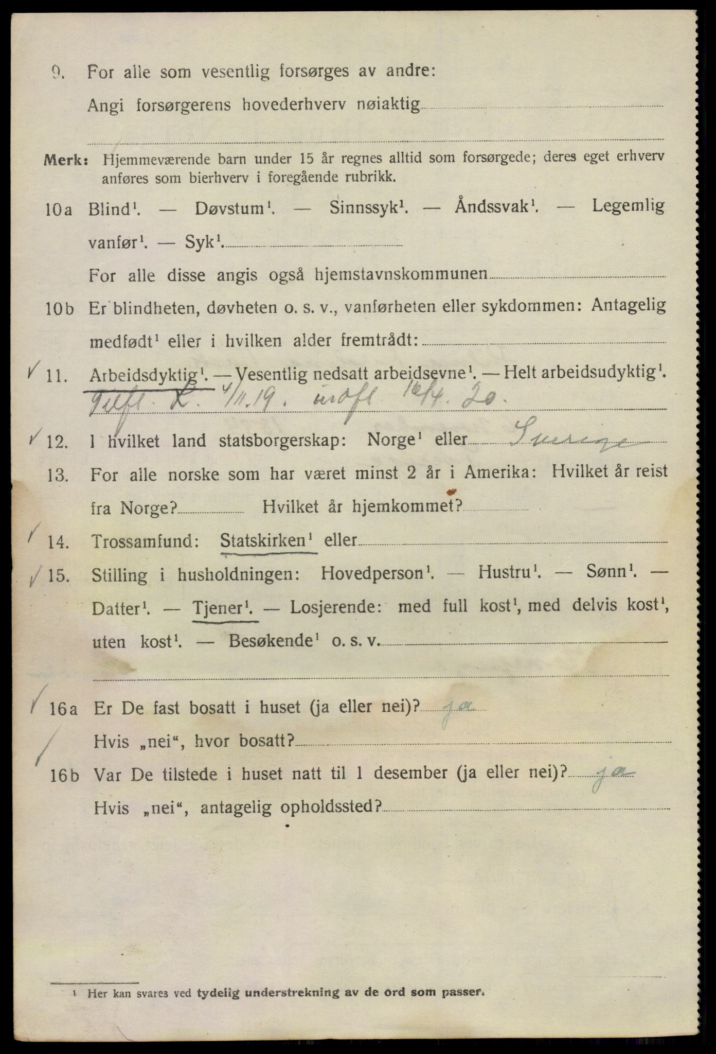 SAO, 1920 census for Kristiania, 1920, p. 221618