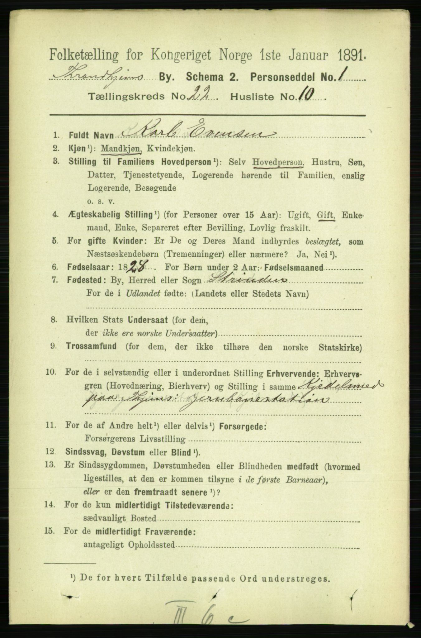 RA, 1891 census for 1601 Trondheim, 1891, p. 16636