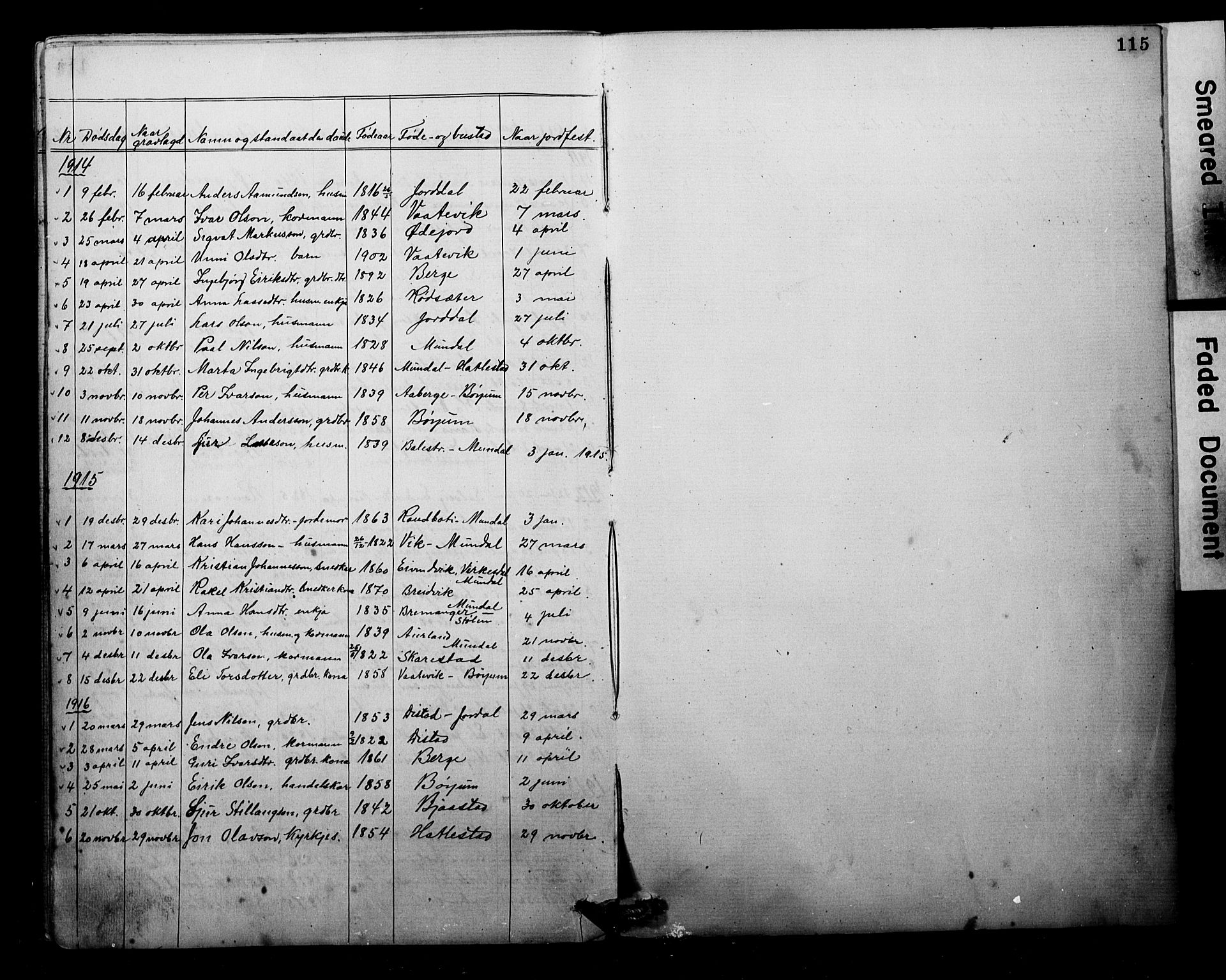 Balestrand sokneprestembete, SAB/A-79601: Parish register (copy) no. B 1A, 1880-1916, p. 115