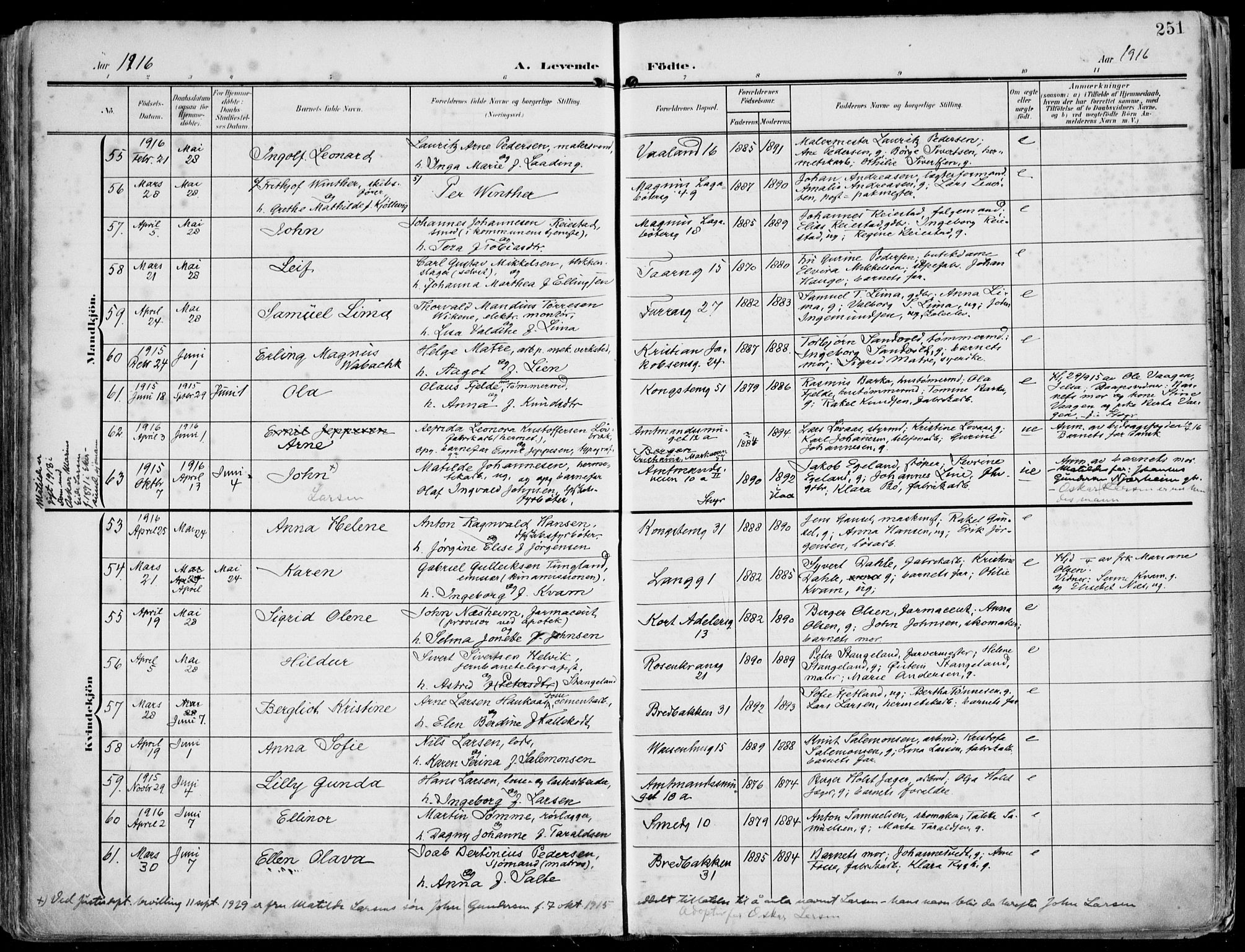 St. Petri sokneprestkontor, AV/SAST-A-101813/002/A/L0005: Parish register (official) no. A 23, 1902-1918, p. 251
