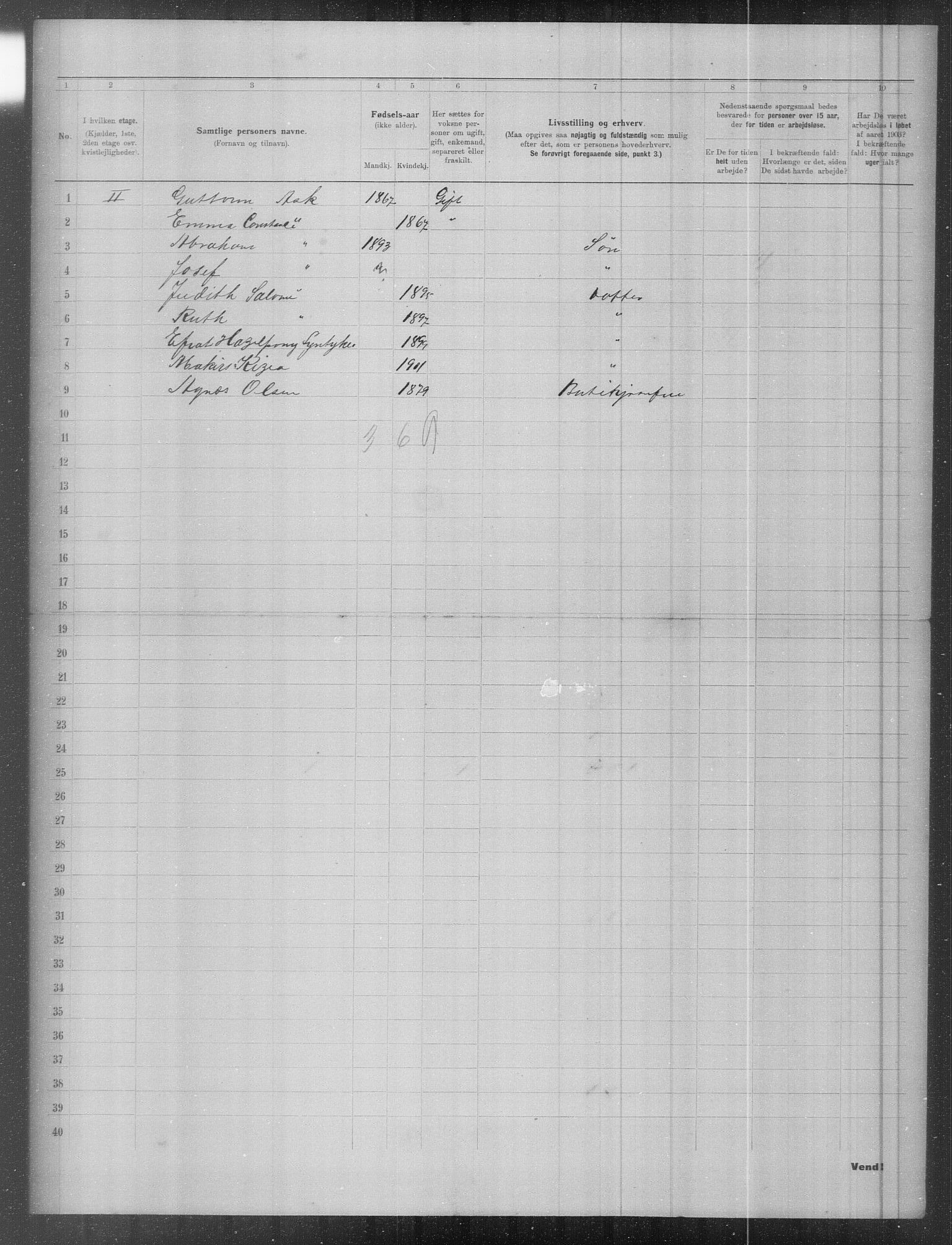 OBA, Municipal Census 1903 for Kristiania, 1903, p. 7225