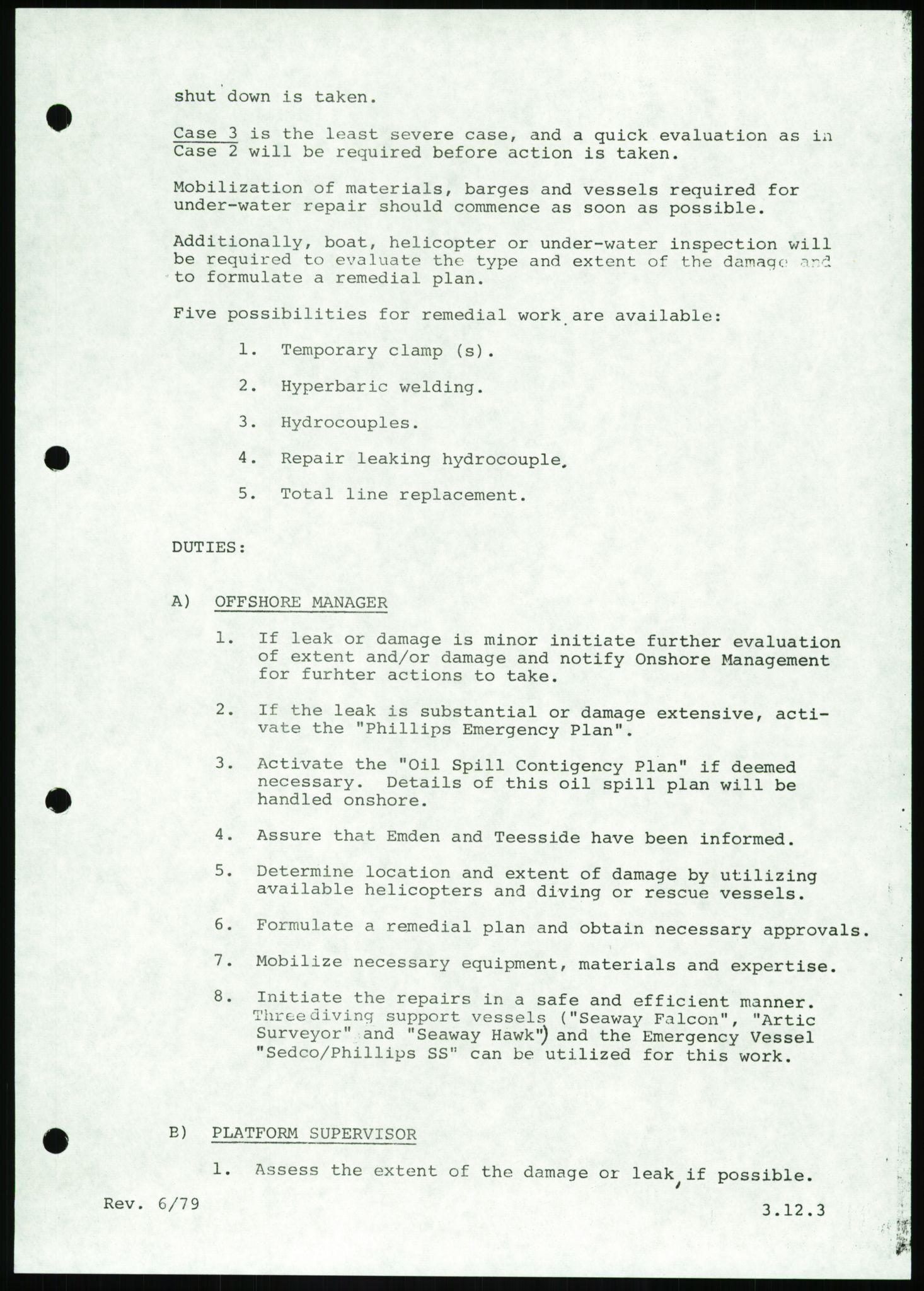 Justisdepartementet, Granskningskommisjonen ved Alexander Kielland-ulykken 27.3.1980, AV/RA-S-1165/D/L0016: O Beredskapsplaner (Doku.liste + O1-O3 av 3), 1980-1981, p. 154
