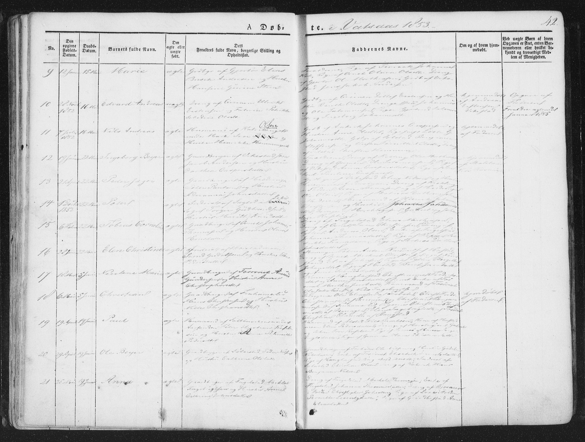 Ministerialprotokoller, klokkerbøker og fødselsregistre - Nordland, AV/SAT-A-1459/810/L0144: Parish register (official) no. 810A07 /1, 1841-1862, p. 42