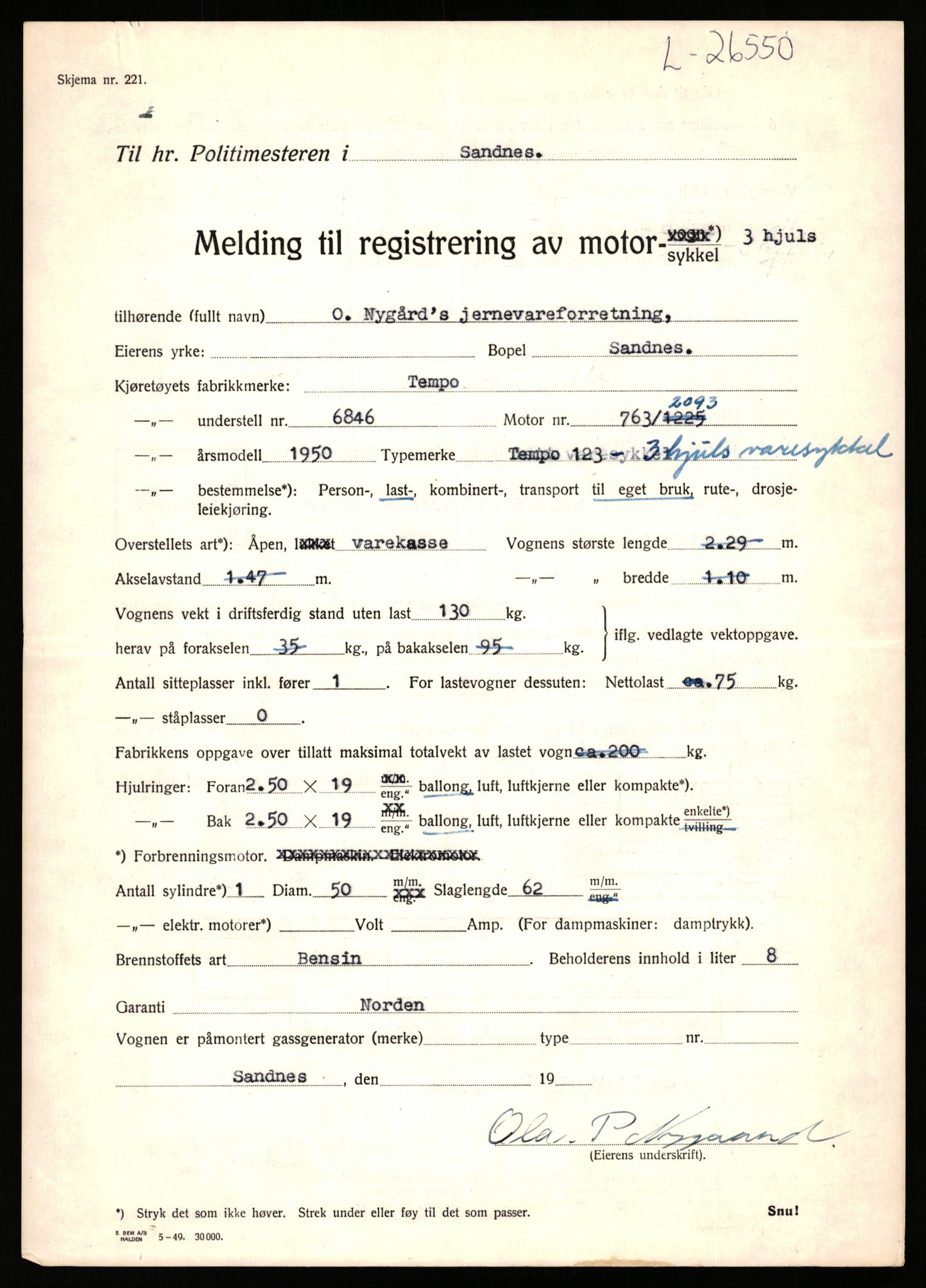 Stavanger trafikkstasjon, AV/SAST-A-101942/0/F/L0044: L-26300 - L-26999, 1930-1971, p. 689