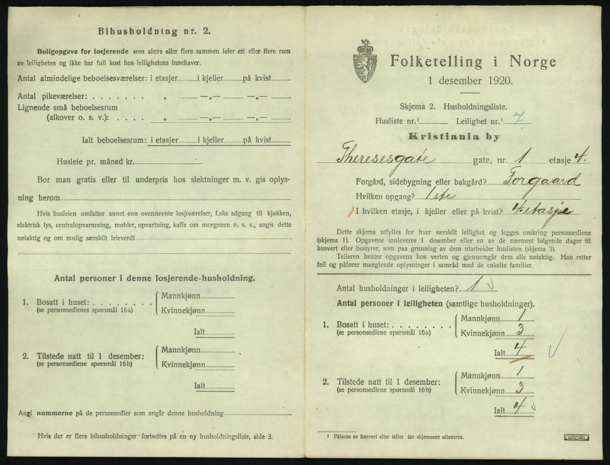 SAO, 1920 census for Kristiania, 1920, p. 109381