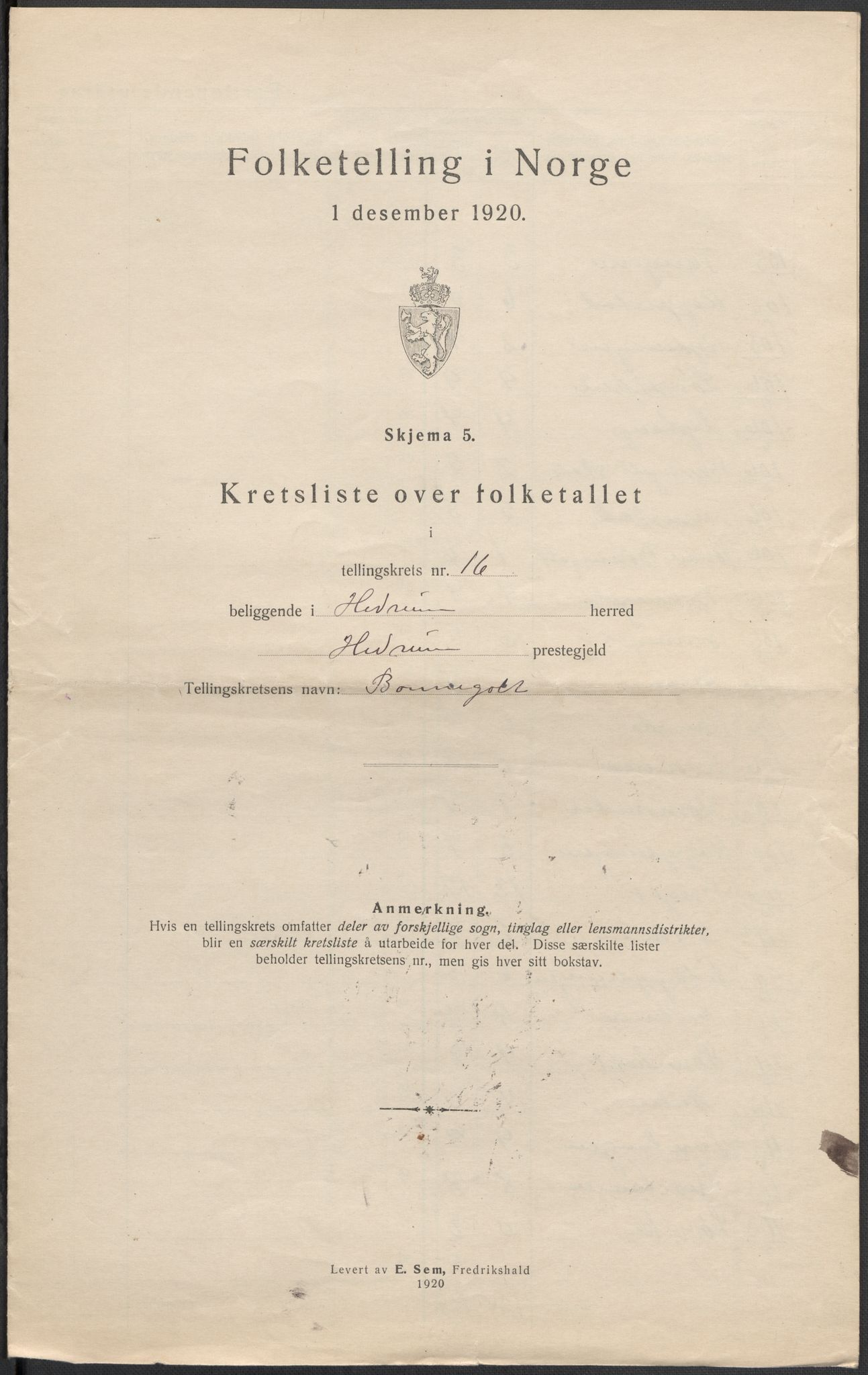 SAKO, 1920 census for Hedrum, 1920, p. 51