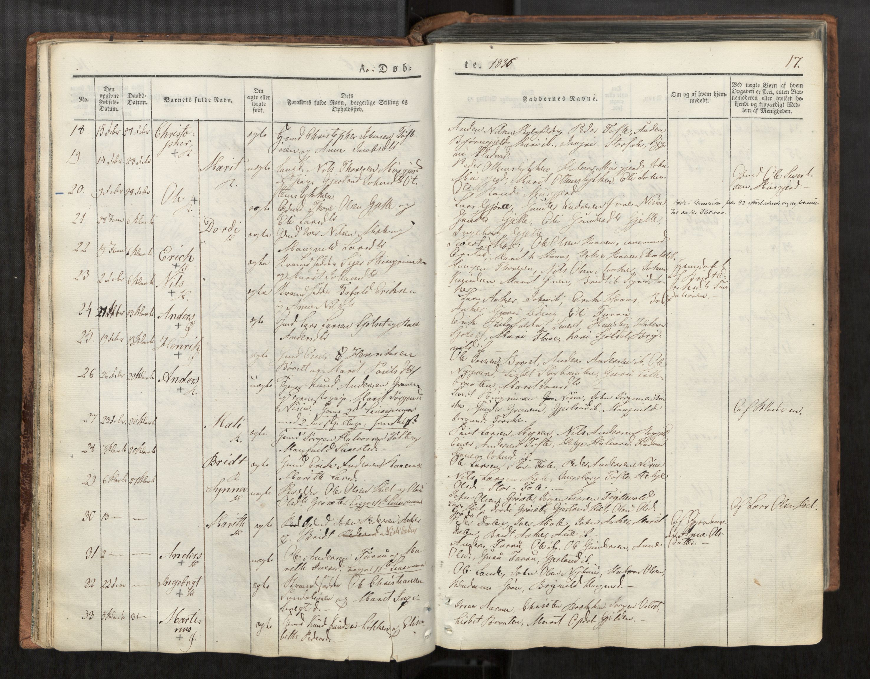 Ministerialprotokoller, klokkerbøker og fødselsregistre - Møre og Romsdal, AV/SAT-A-1454/590/L1012: Parish register (official) no. 590A04, 1832-1846, p. 17