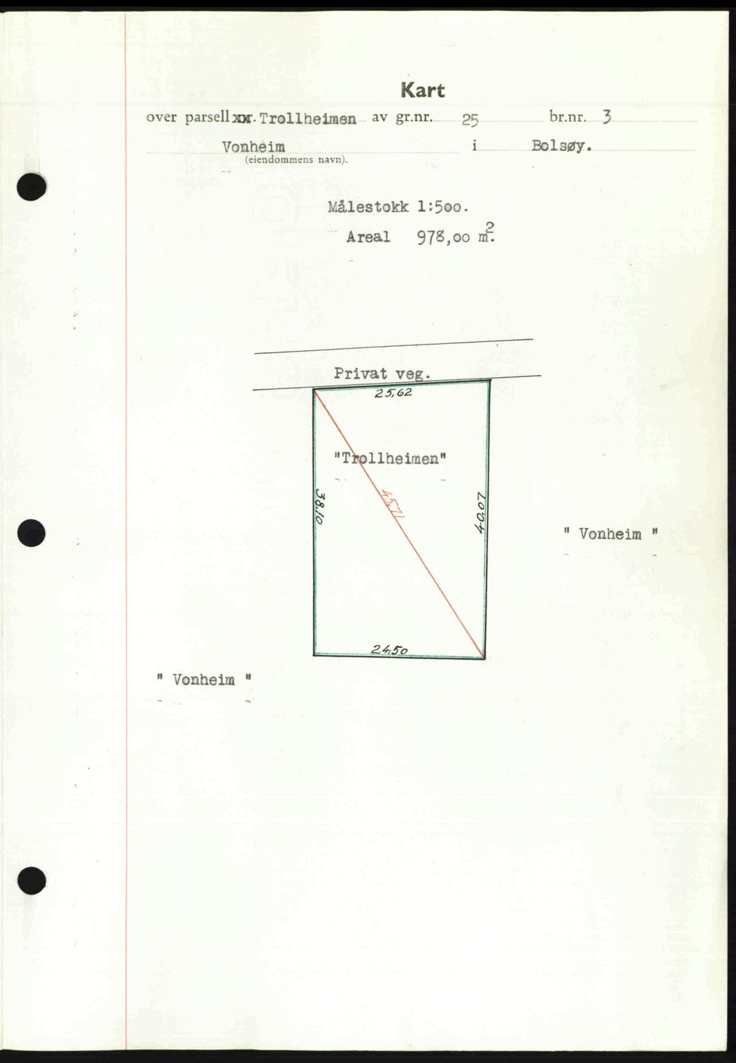 Romsdal sorenskriveri, AV/SAT-A-4149/1/2/2C: Mortgage book no. A23, 1947-1947, Diary no: : 2054/1947