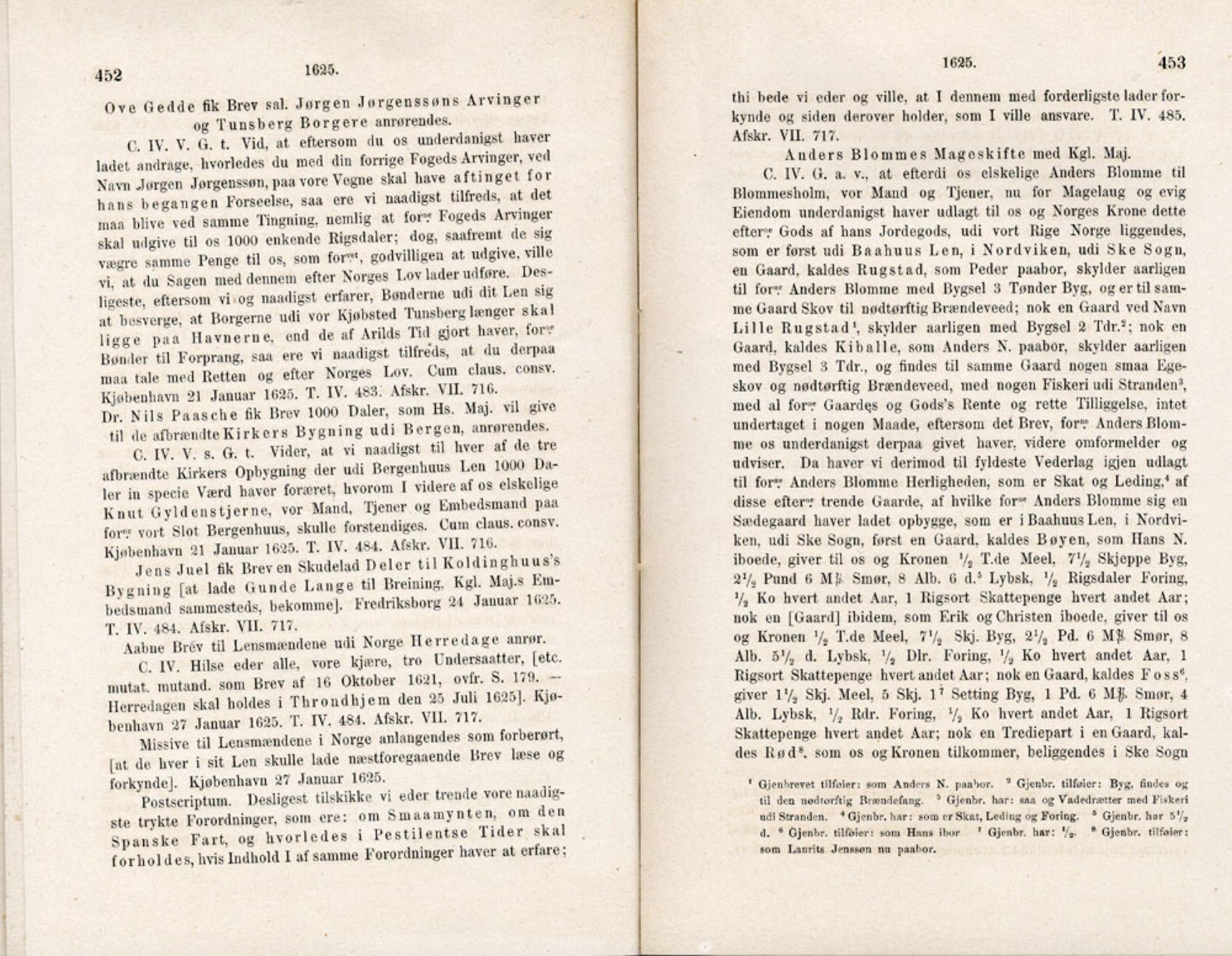 Publikasjoner utgitt av Det Norske Historiske Kildeskriftfond, PUBL/-/-/-: Norske Rigs-Registranter, bind 5, 1619-1627, p. 452-453