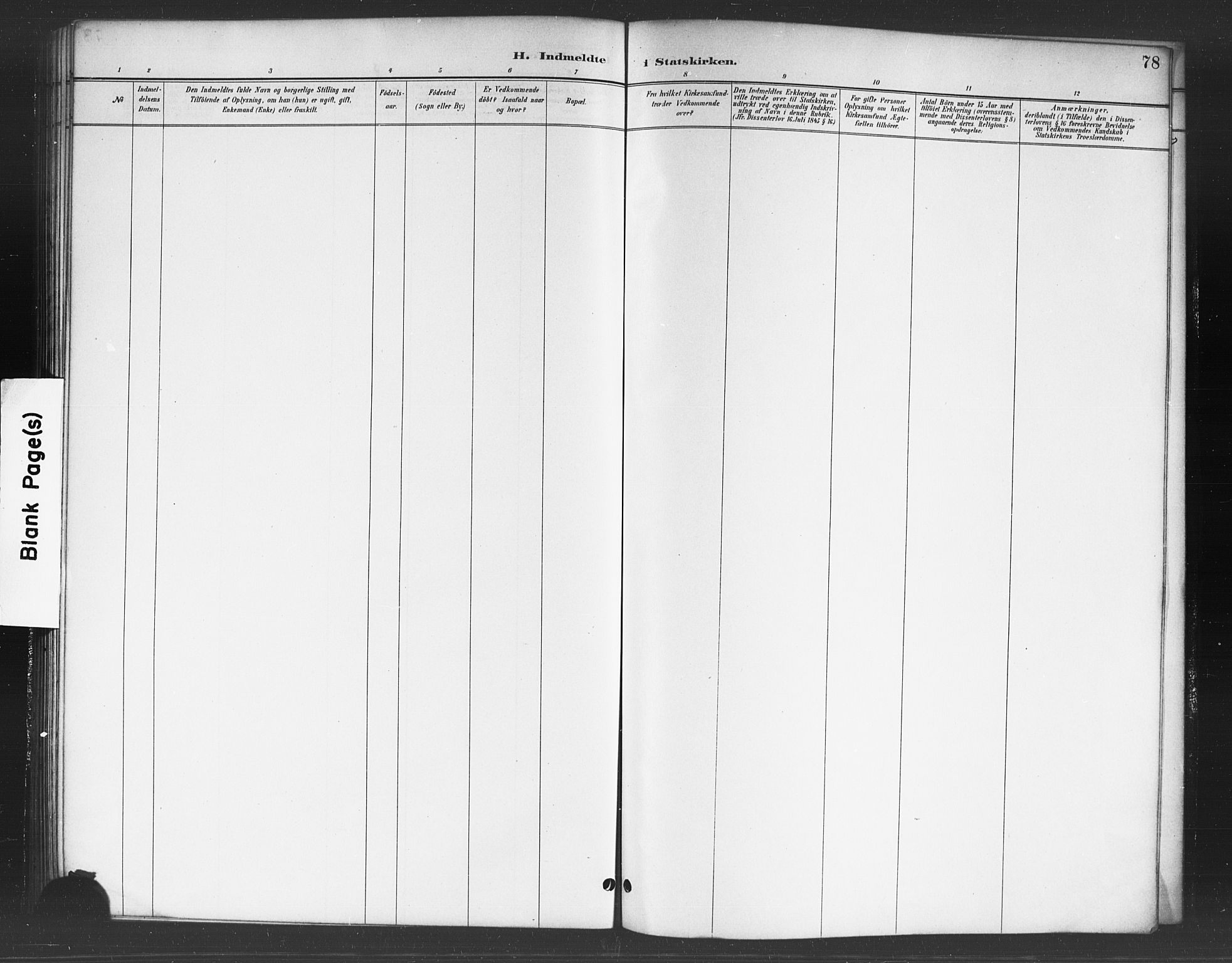 Skjeberg prestekontor Kirkebøker, SAO/A-10923/F/Fc/L0001: Parish register (official) no. III 1, 1886-1897, p. 78