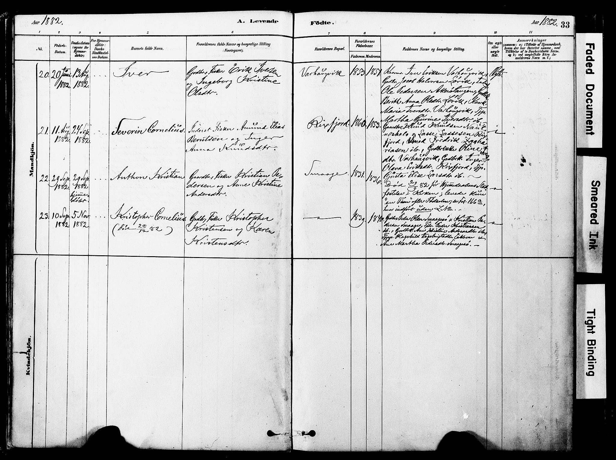 Ministerialprotokoller, klokkerbøker og fødselsregistre - Møre og Romsdal, SAT/A-1454/560/L0721: Parish register (official) no. 560A05, 1878-1917, p. 33