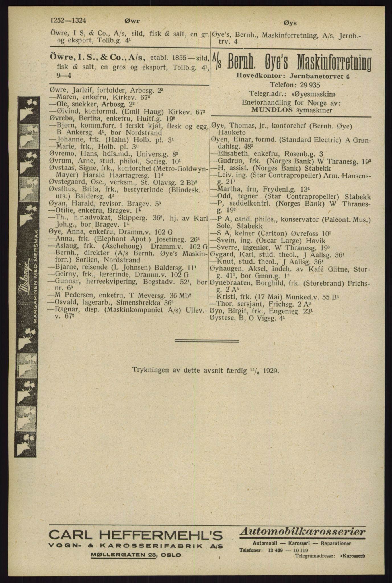 Kristiania/Oslo adressebok, PUBL/-, 1929, p. 1252