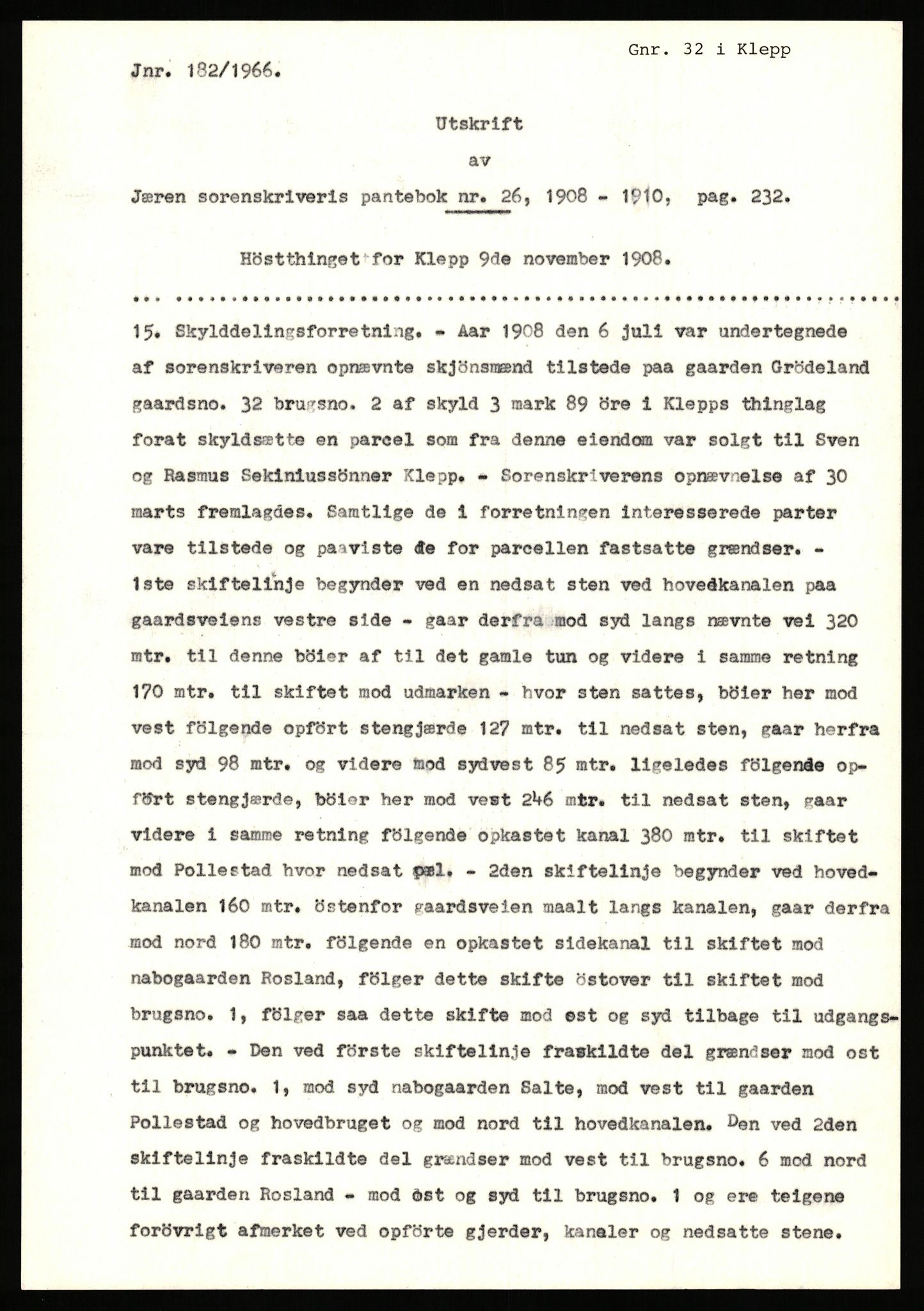 Statsarkivet i Stavanger, AV/SAST-A-101971/03/Y/Yj/L0027: Avskrifter sortert etter gårdsnavn: Gravdal - Grøtteland, 1750-1930, p. 359