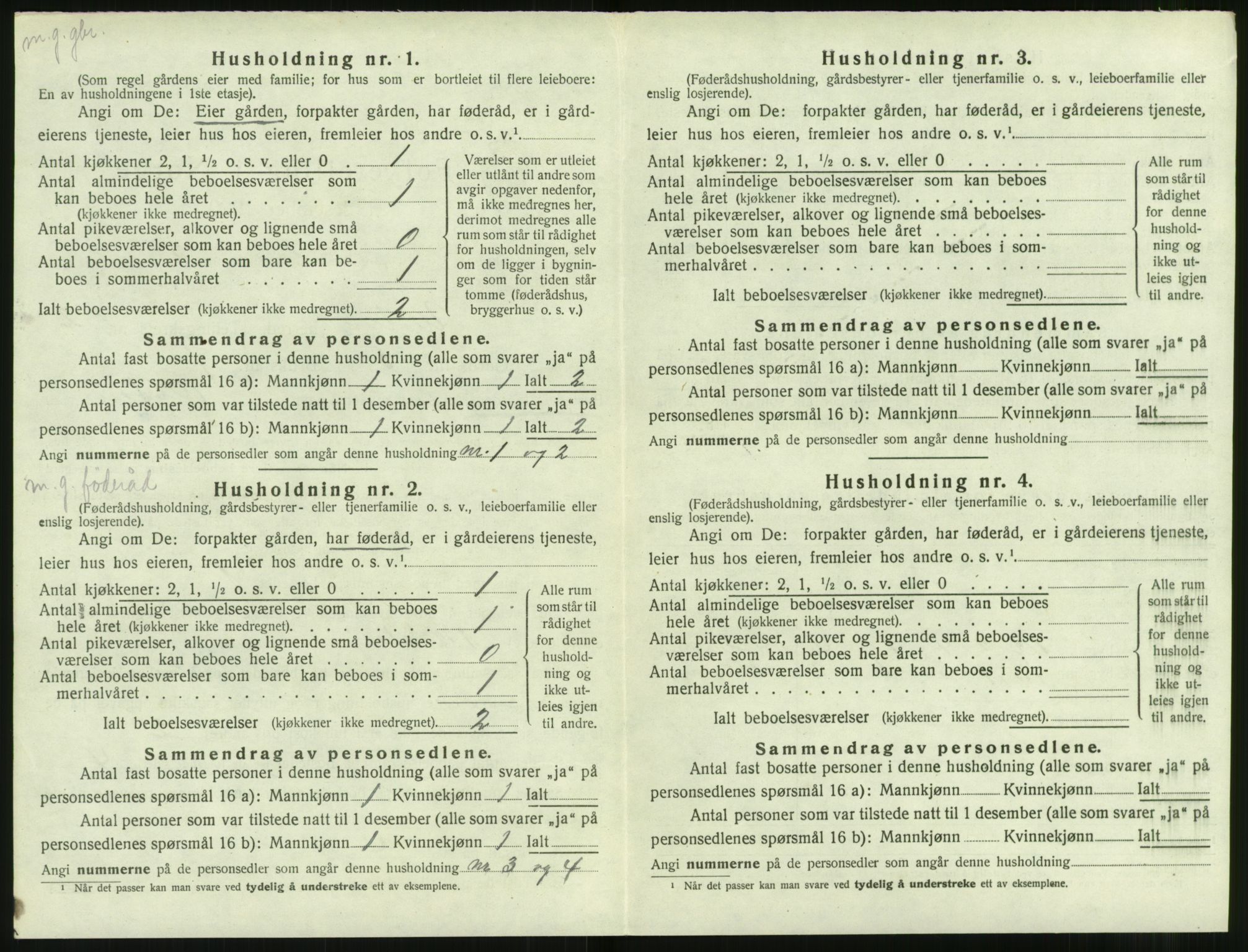 SAT, 1920 census for Ulstein, 1920, p. 111