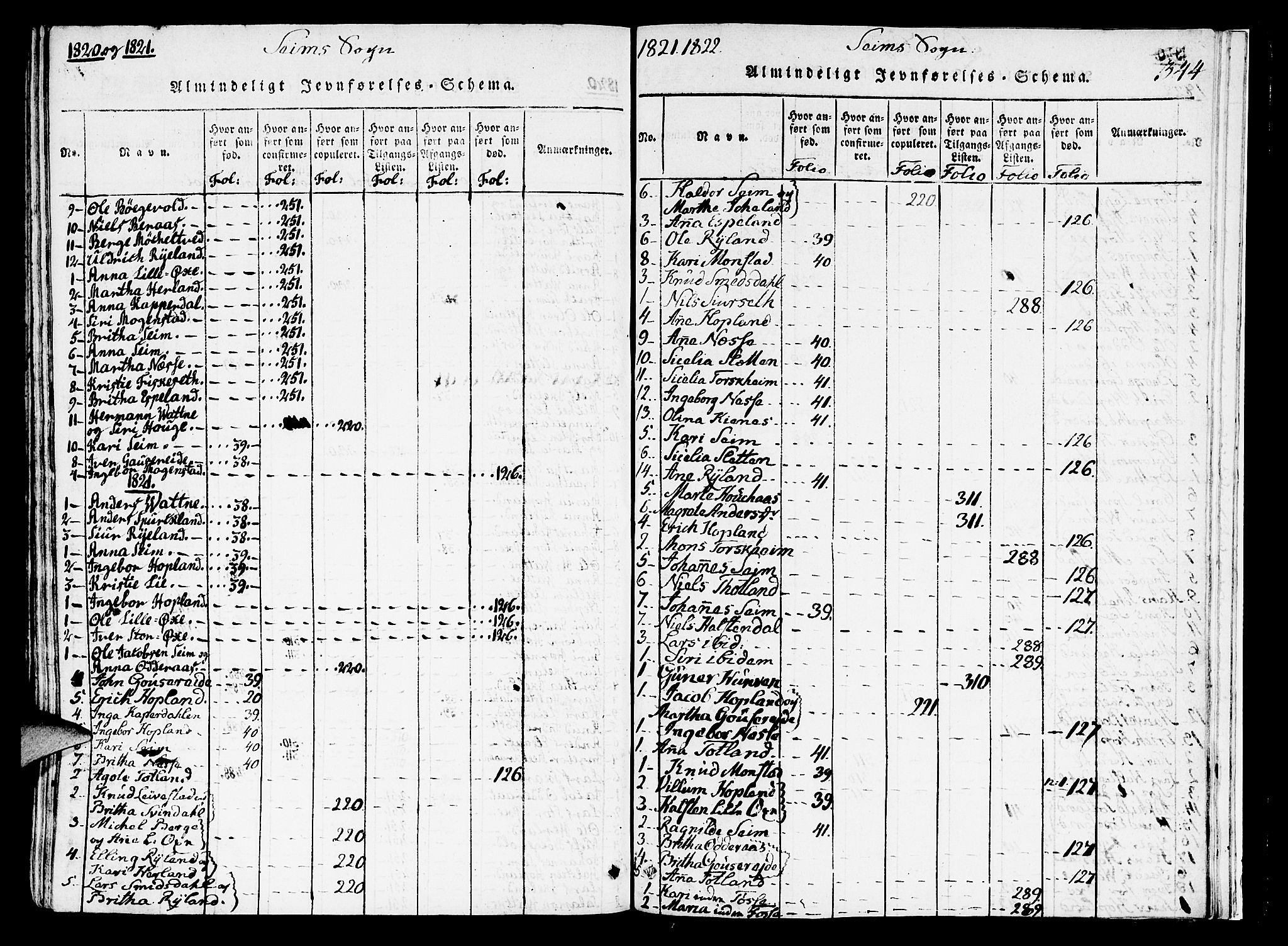 Hosanger sokneprestembete, AV/SAB-A-75801/H/Haa: Parish register (official) no. A 5, 1815-1824, p. 344