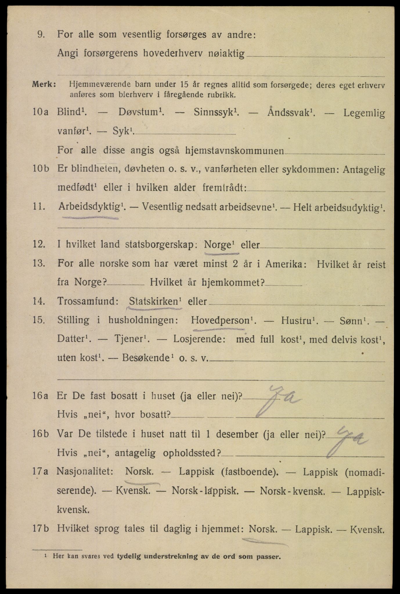 SAT, 1920 census for Bodø, 1920, p. 7924