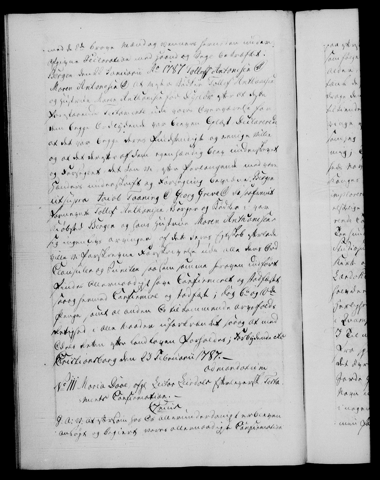 Danske Kanselli 1572-1799, AV/RA-EA-3023/F/Fc/Fca/Fcaa/L0051: Norske registre, 1786-1787, p. 444b