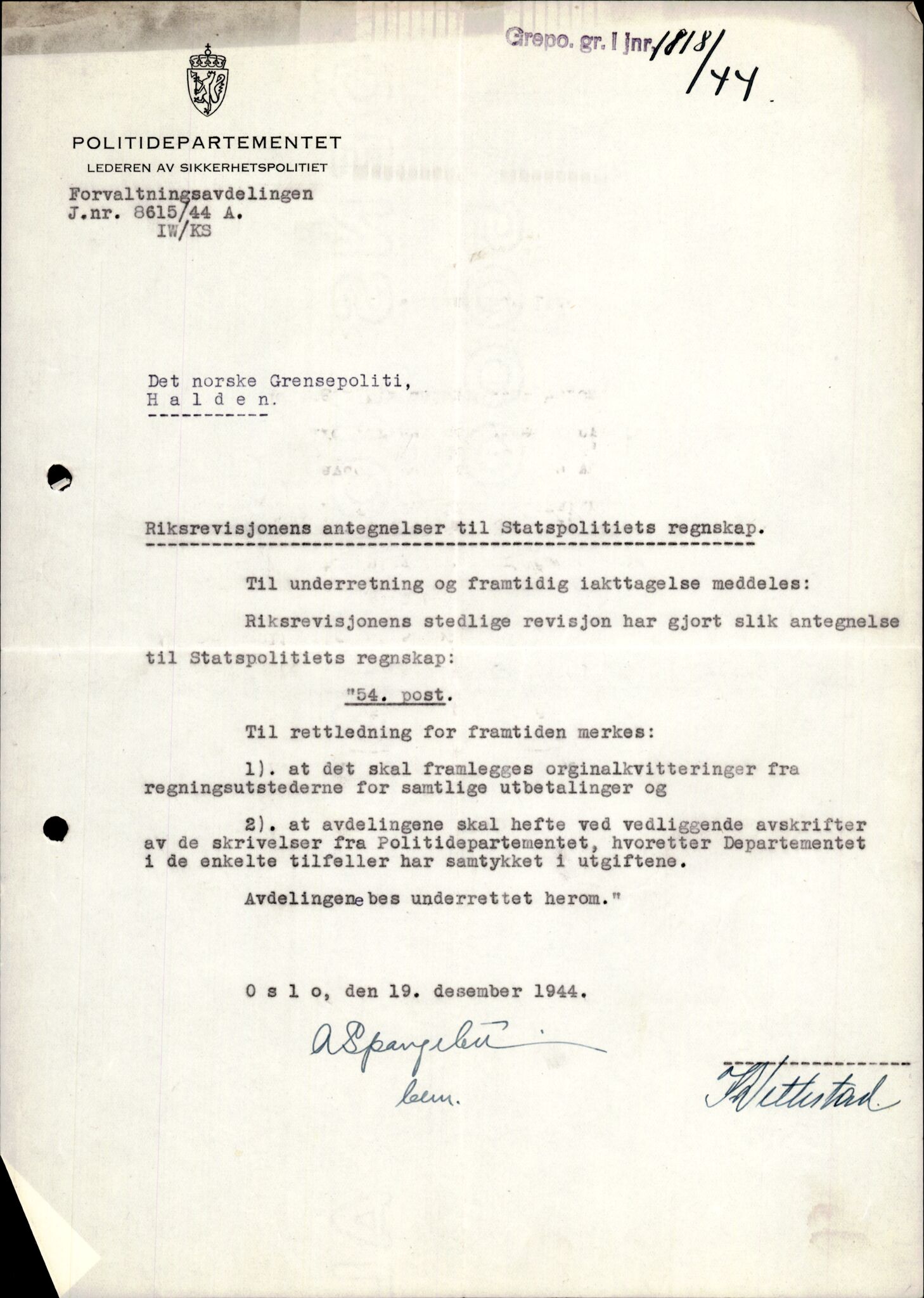 Forsvarets Overkommando. 2 kontor. Arkiv 11.4. Spredte tyske arkivsaker, AV/RA-RAFA-7031/D/Dar/Darc/L0006: BdSN, 1942-1945, p. 1123