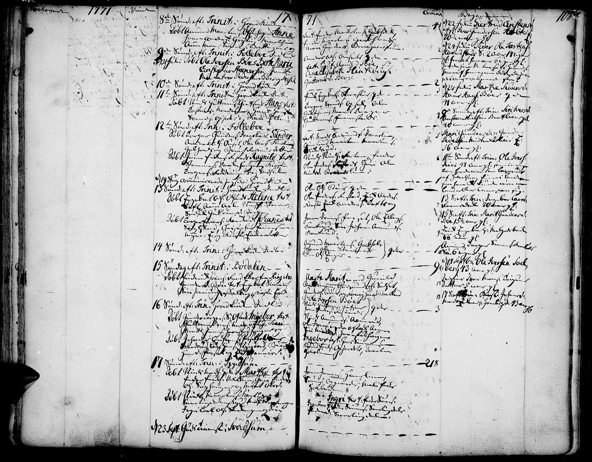 Gausdal prestekontor, SAH/PREST-090/H/Ha/Haa/L0003: Parish register (official) no. 3, 1758-1809, p. 108