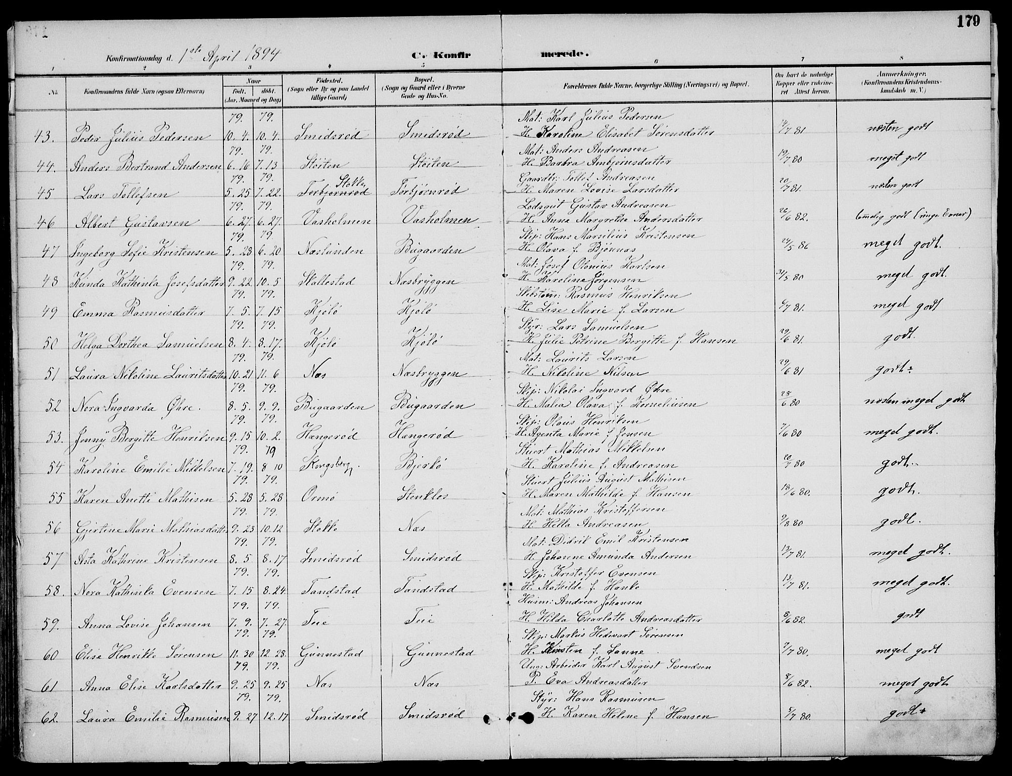 Nøtterøy kirkebøker, AV/SAKO-A-354/F/Fa/L0009: Parish register (official) no. I 9, 1894-1907, p. 179