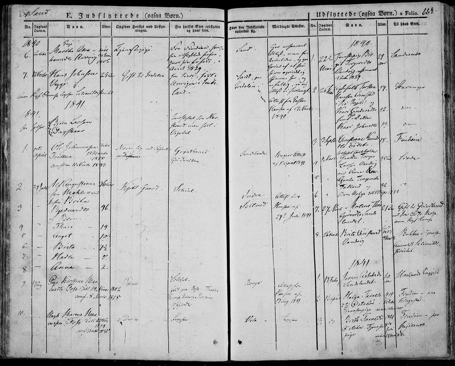 Jelsa sokneprestkontor, AV/SAST-A-101842/01/IV: Parish register (official) no. A 6.2, 1828-1853, p. 664