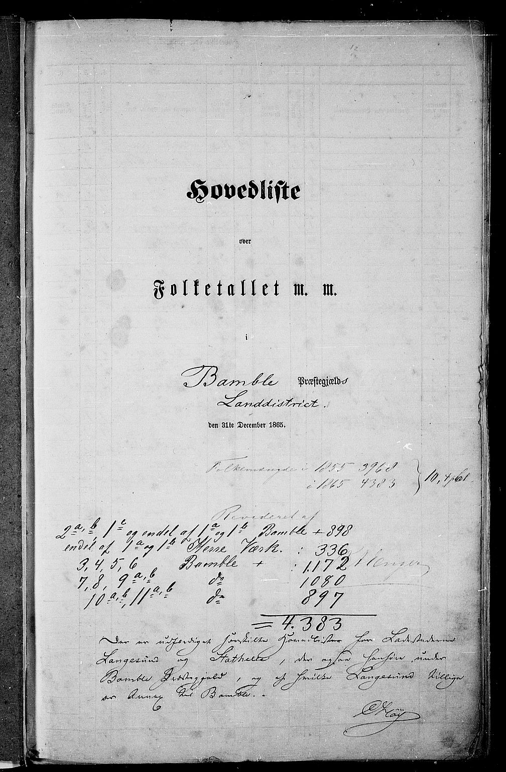 RA, 1865 census for Bamble, 1865, p. 5