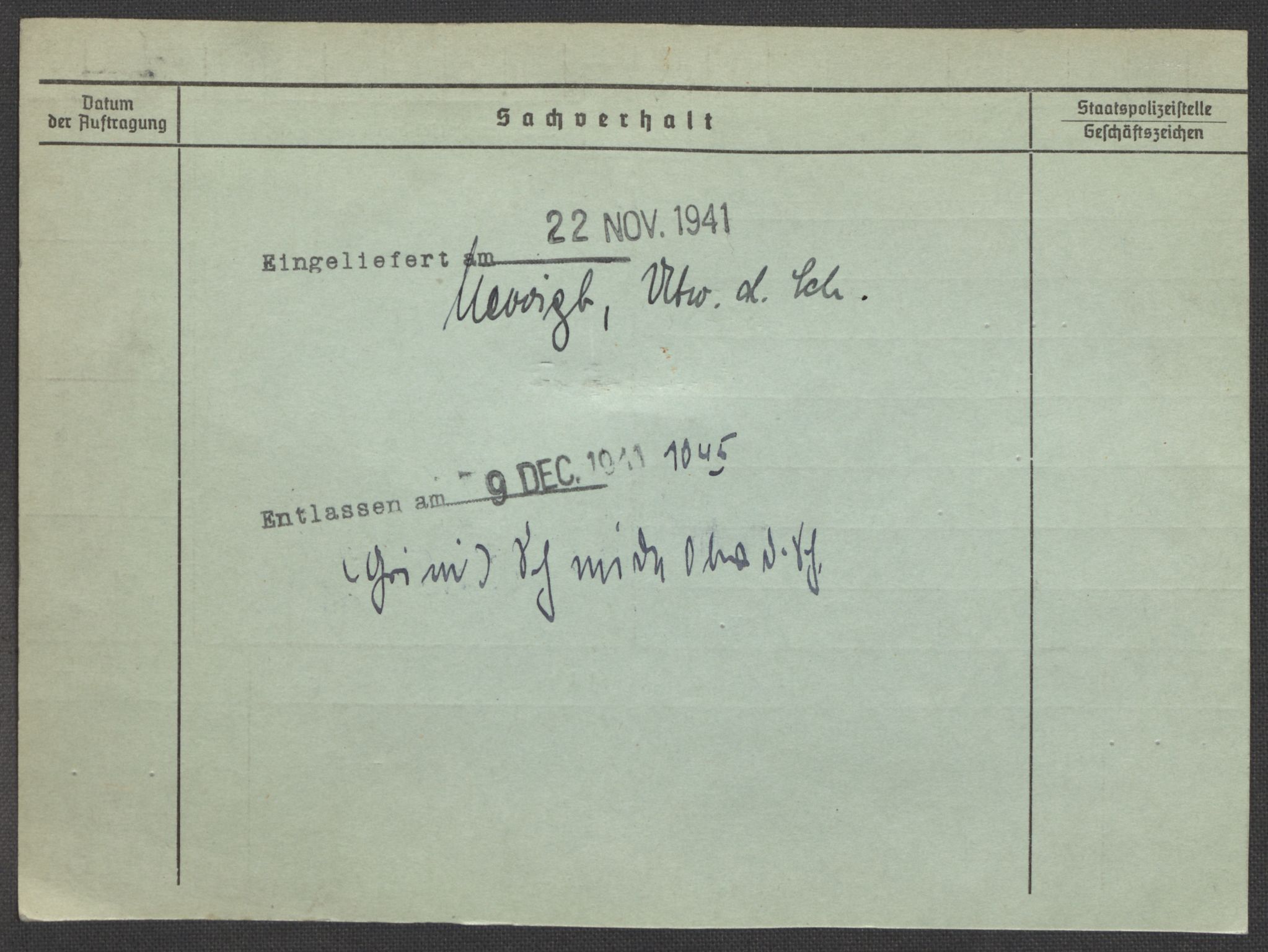 Befehlshaber der Sicherheitspolizei und des SD, RA/RAFA-5969/E/Ea/Eaa/L0003: Register over norske fanger i Møllergata 19: Eng-Hag, 1940-1945, p. 696