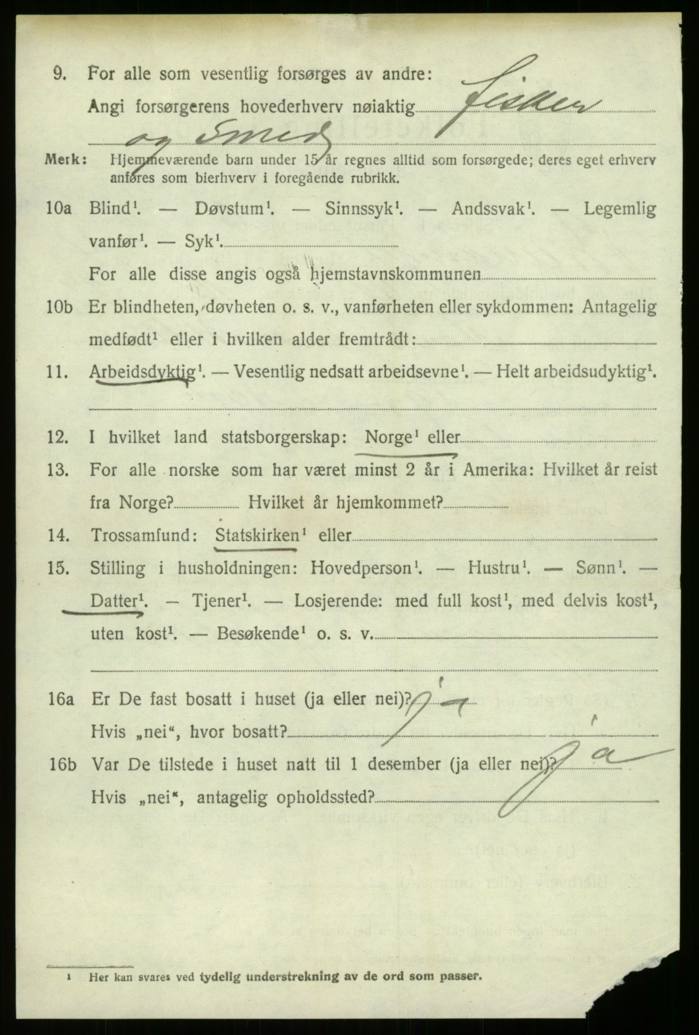 SAB, 1920 census for Bremanger, 1920, p. 3525