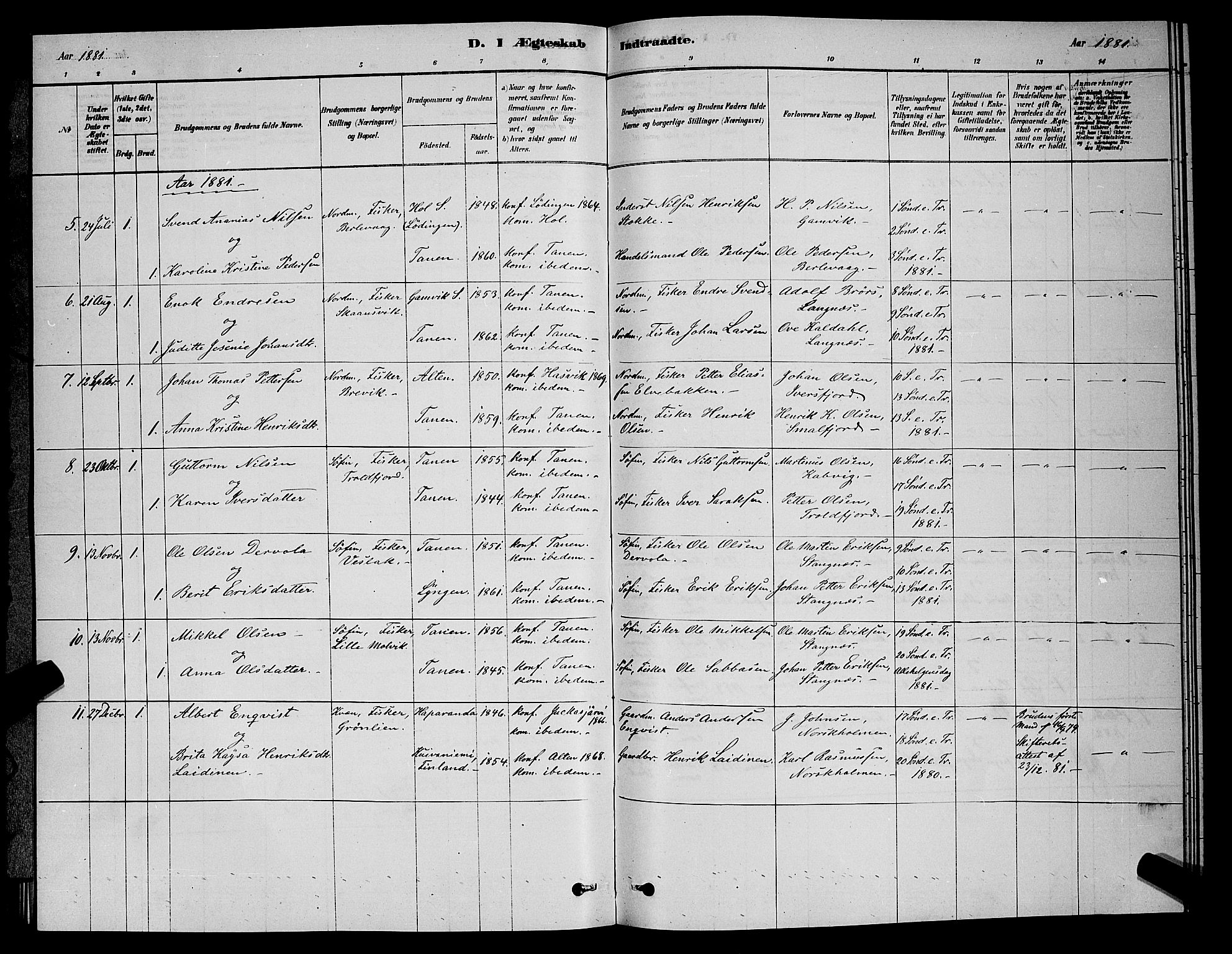 Tana sokneprestkontor, AV/SATØ-S-1334/H/Hb/L0003klokker: Parish register (copy) no. 3, 1878-1890