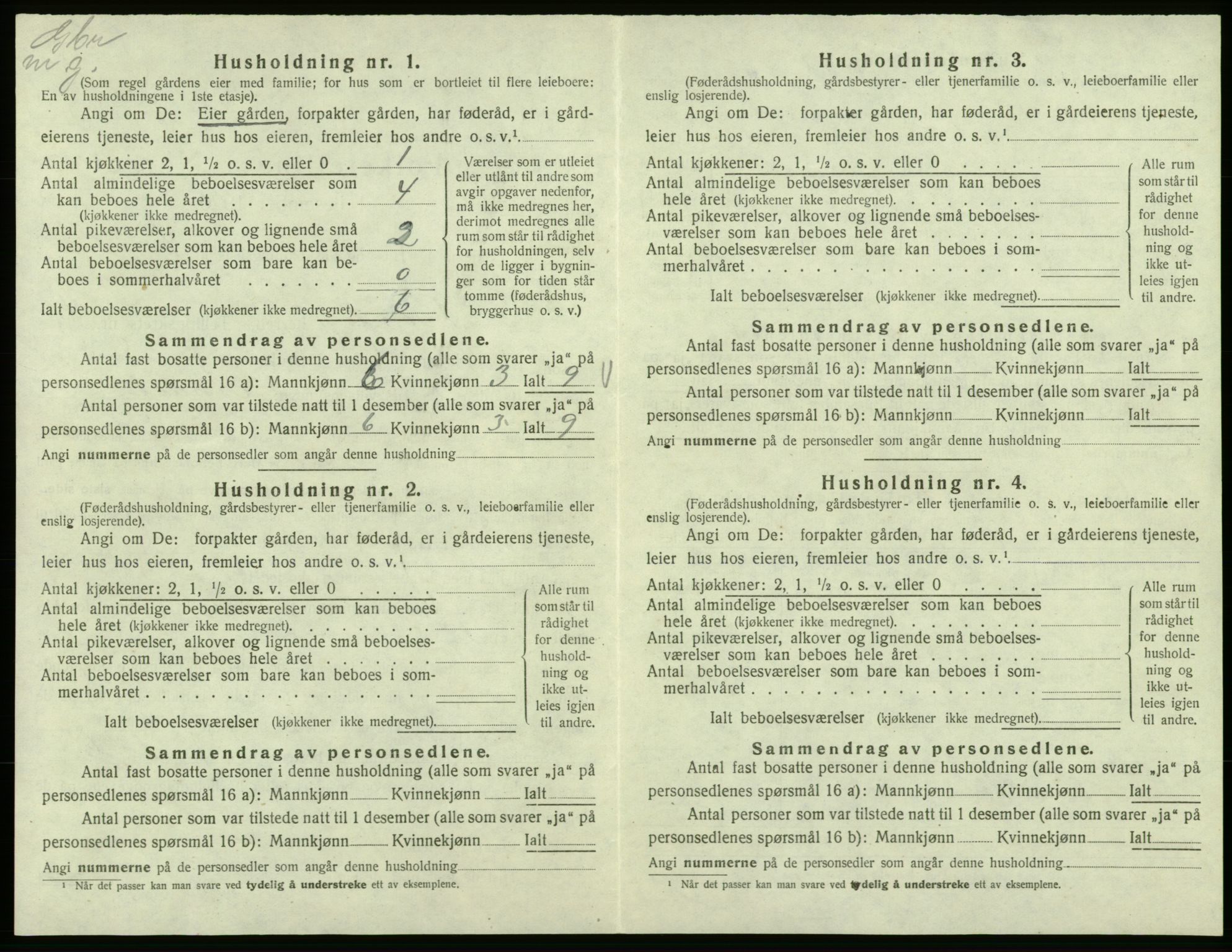 SAB, 1920 census for Bømlo, 1920, p. 440