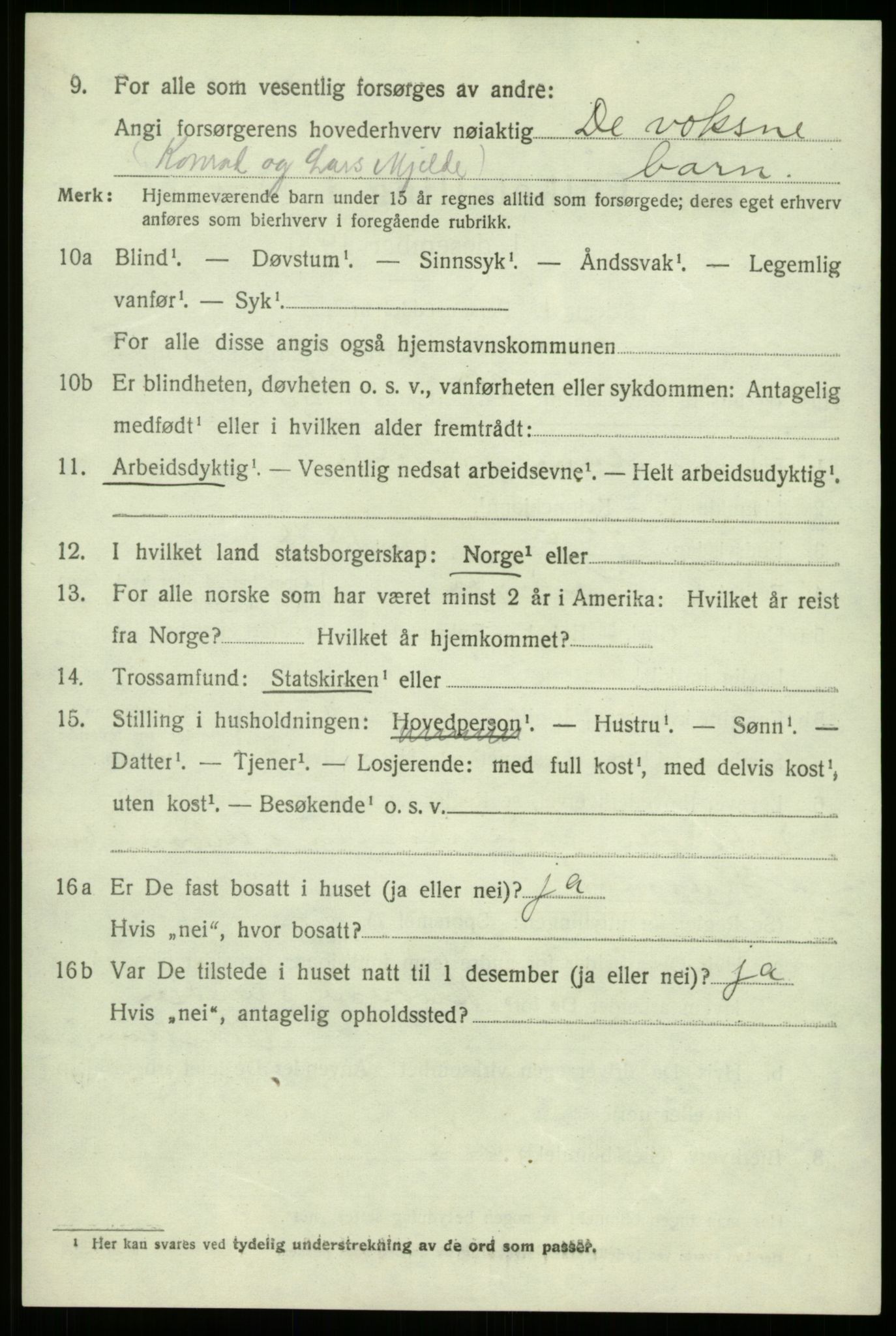 SAB, 1920 census for Fana, 1920, p. 4790