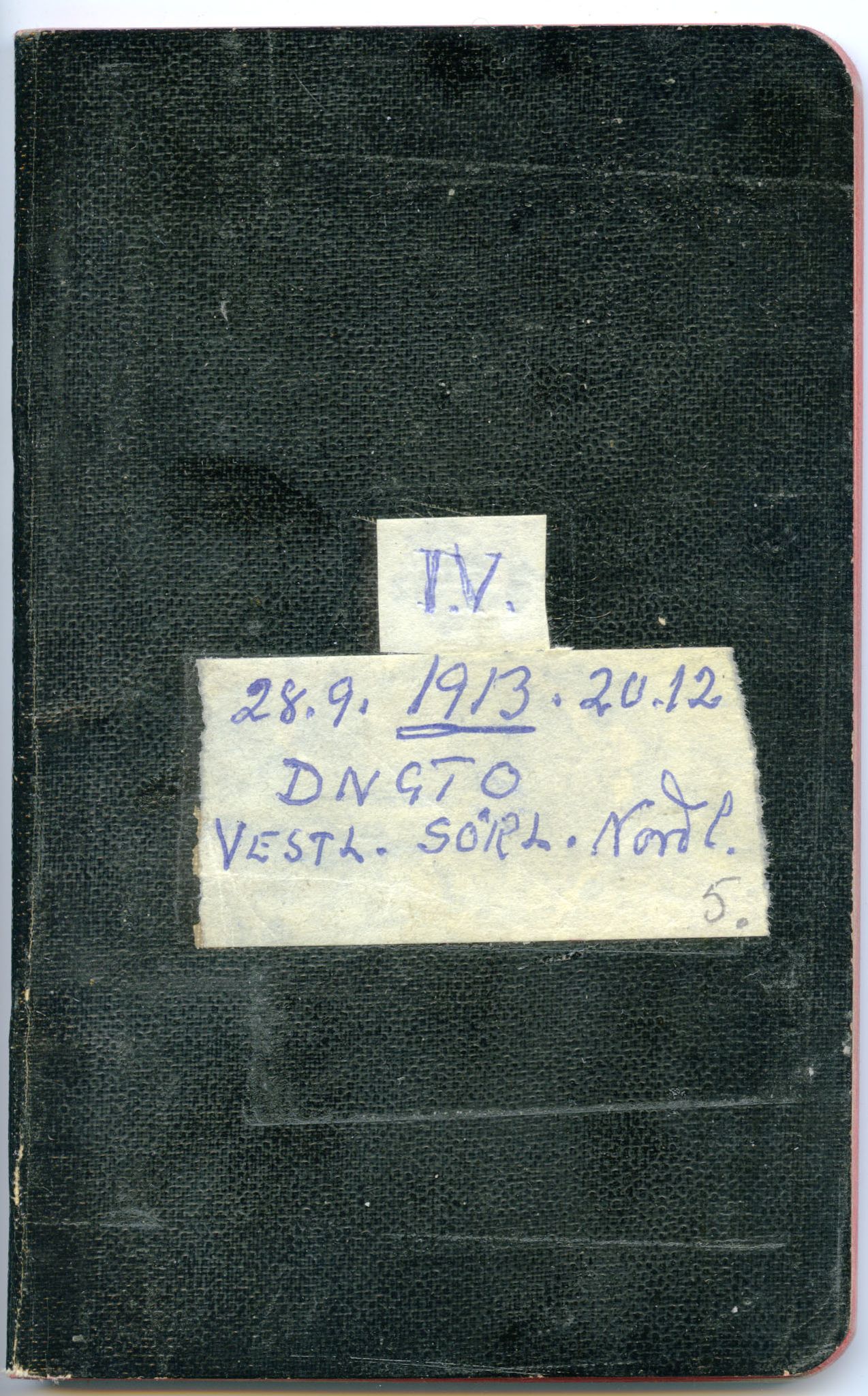 Gerhard Kjølås-arkivet, FMFB/A-1081/F/L0005: Bok IV, 1913